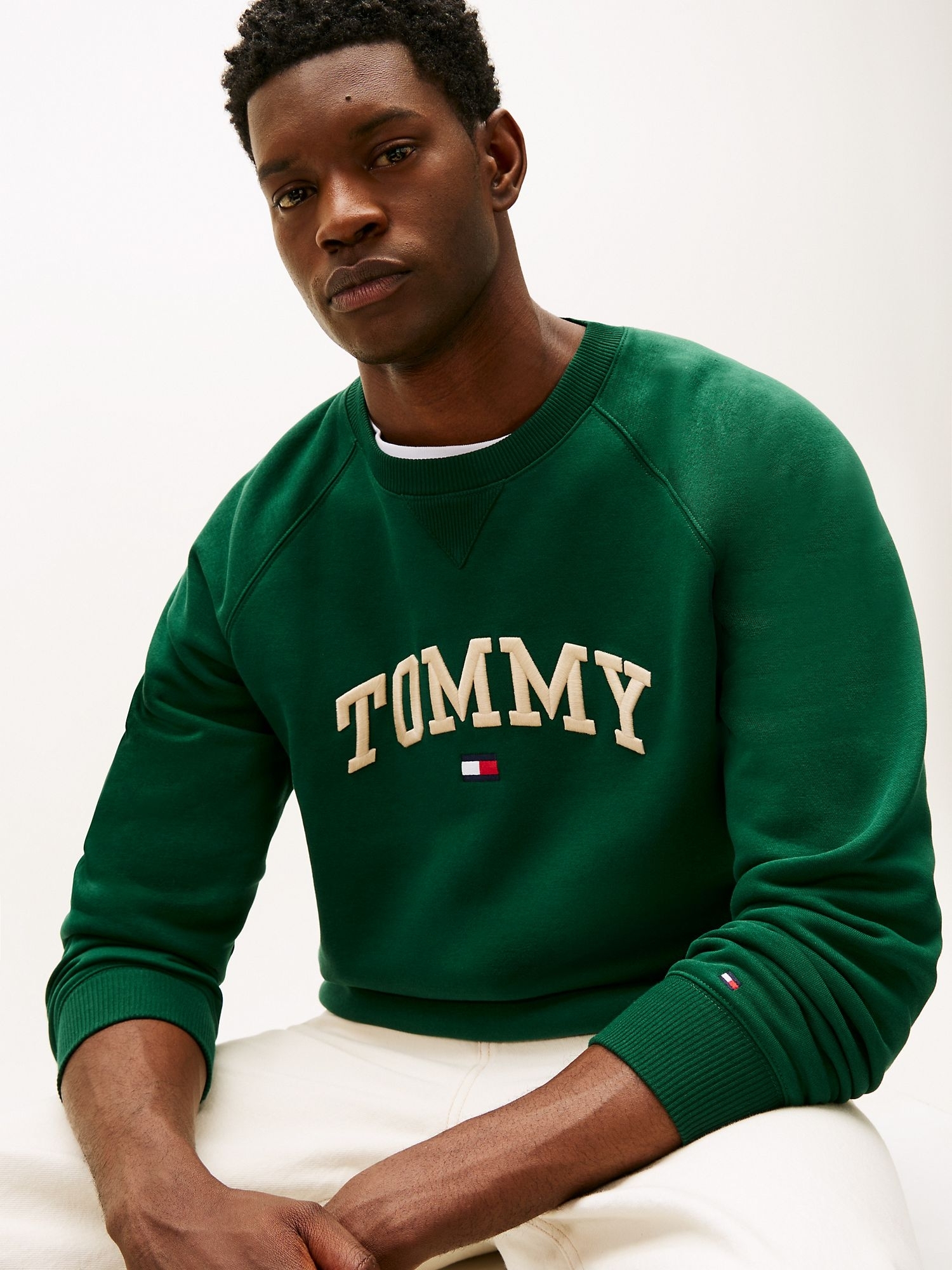 Свитшот Tommy Hilfiger Varsity Tommy Logo Fleece Sweatshirt Ornamental Green
