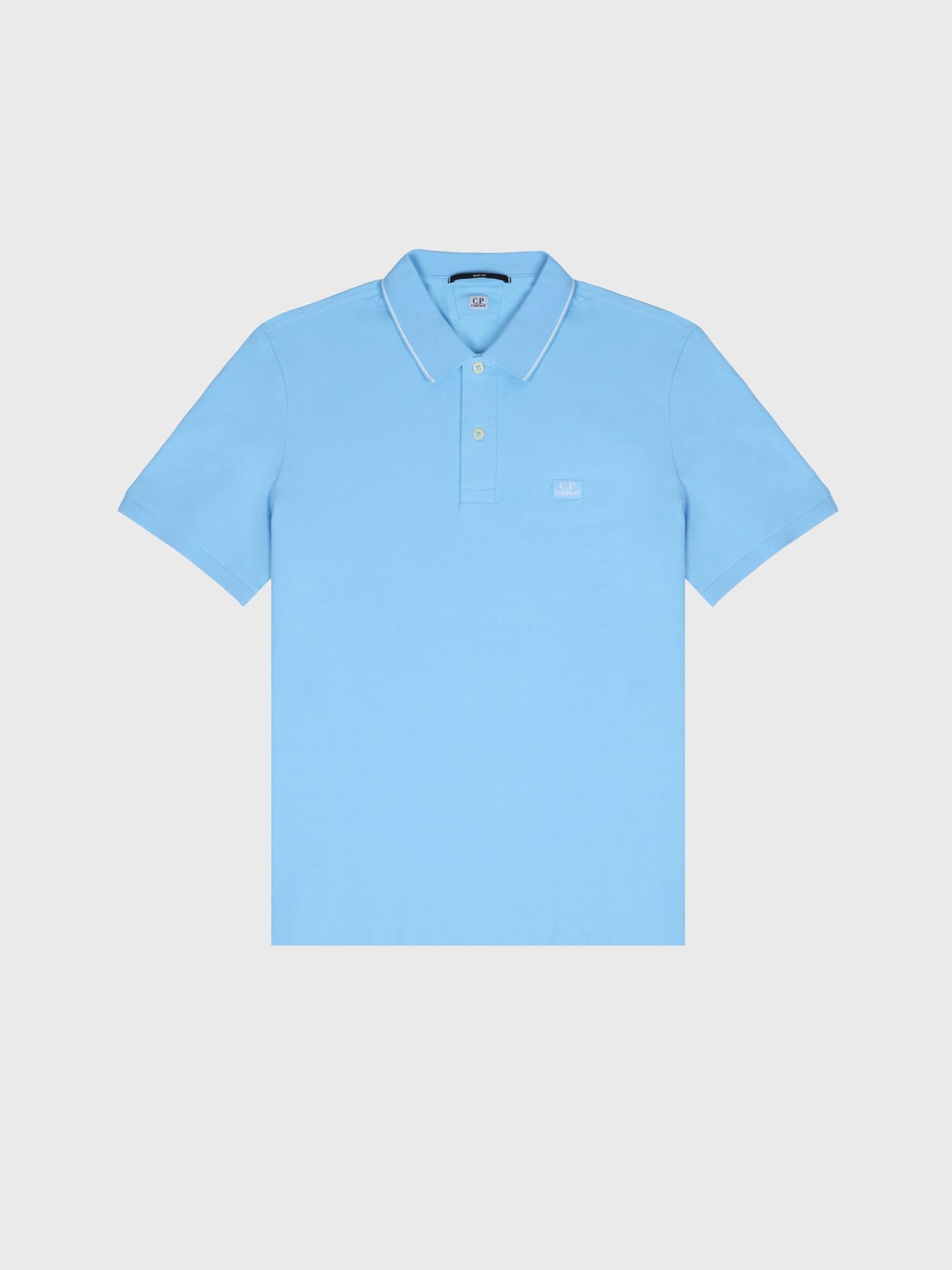 Поло C.P. Company Stretch Piquet Slim Line Light Blue