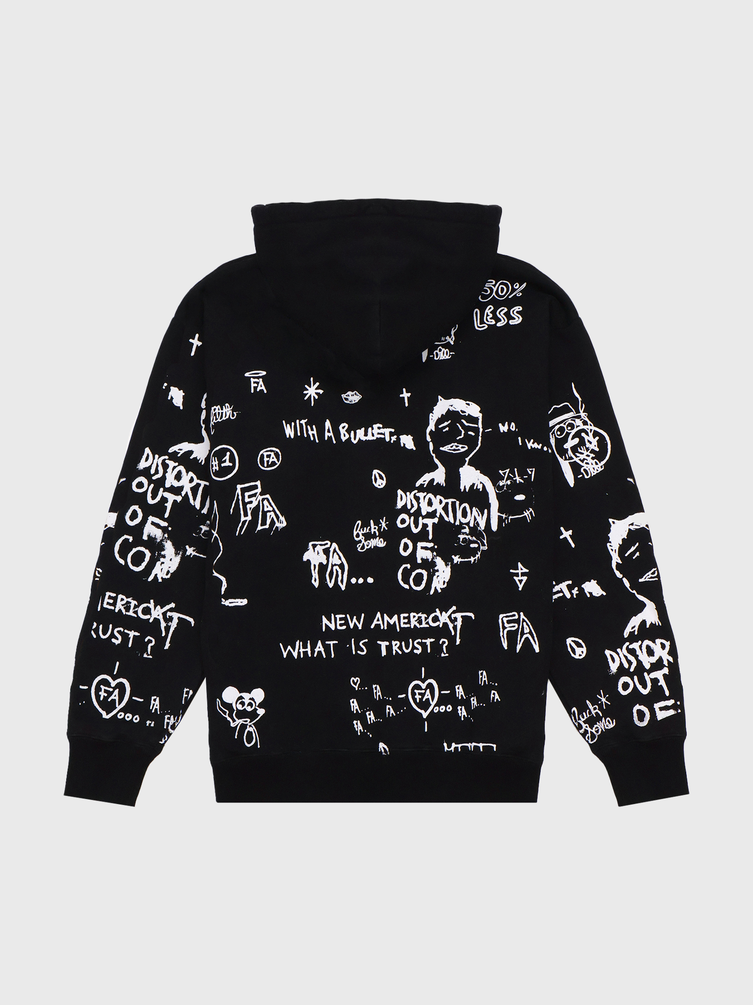 Худи Fucking Awesome Distortion Hoodie Black AOP