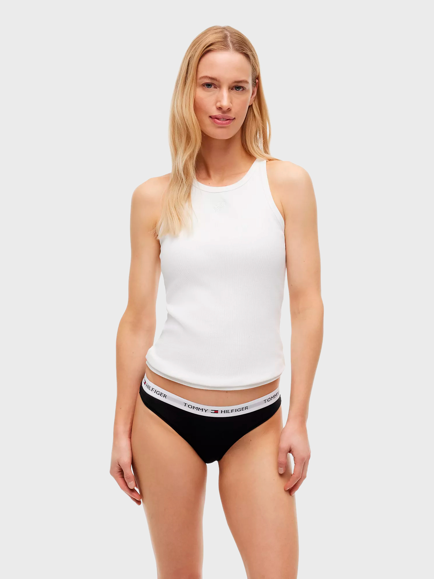 Женские трусы-стринги Tommy Hilfiger Tommy Logo Thong 3-Pack Black