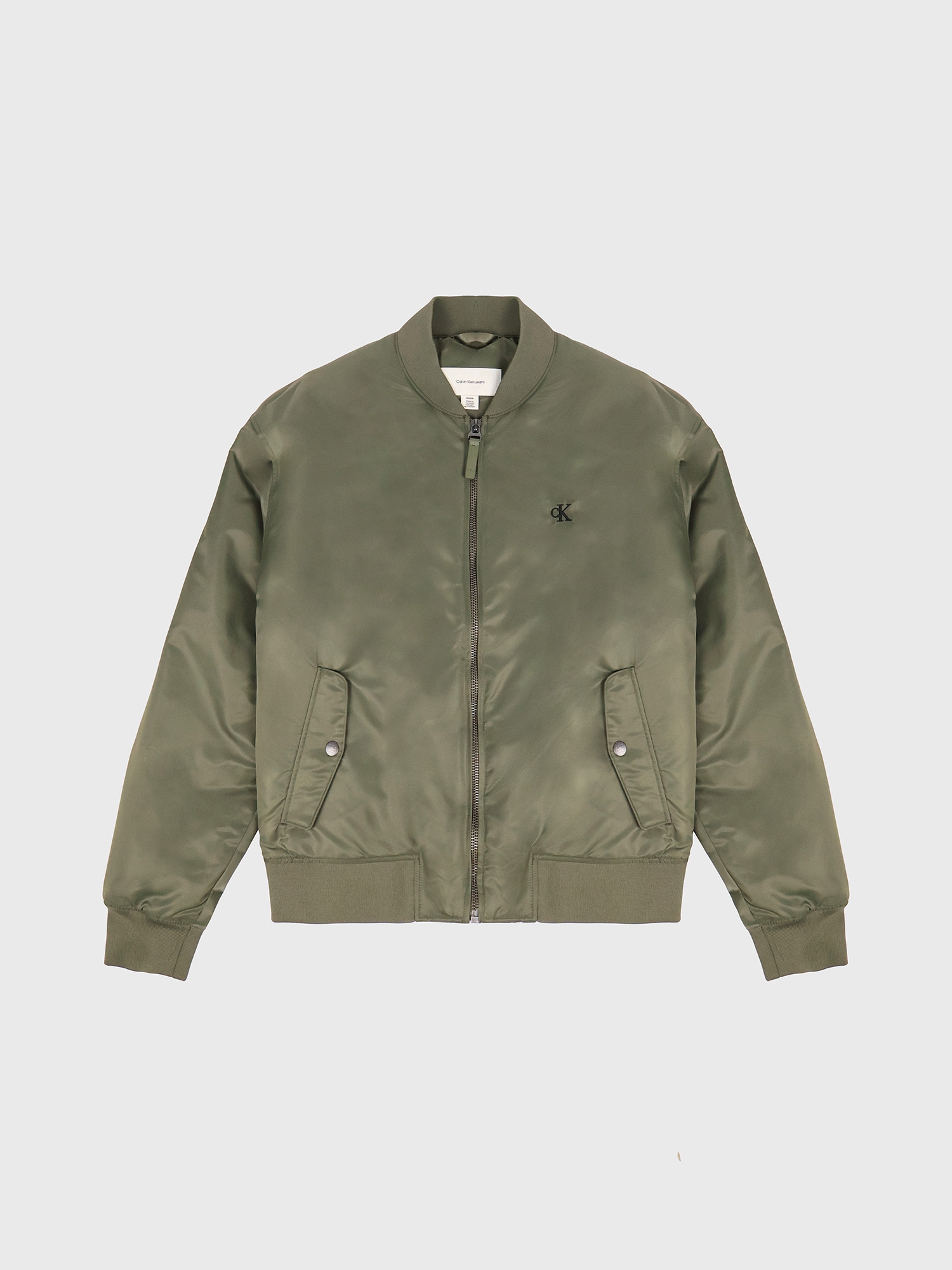 Утепленный бомбер Calvin Klein Nylon Bomber Jacket Dusty Olive