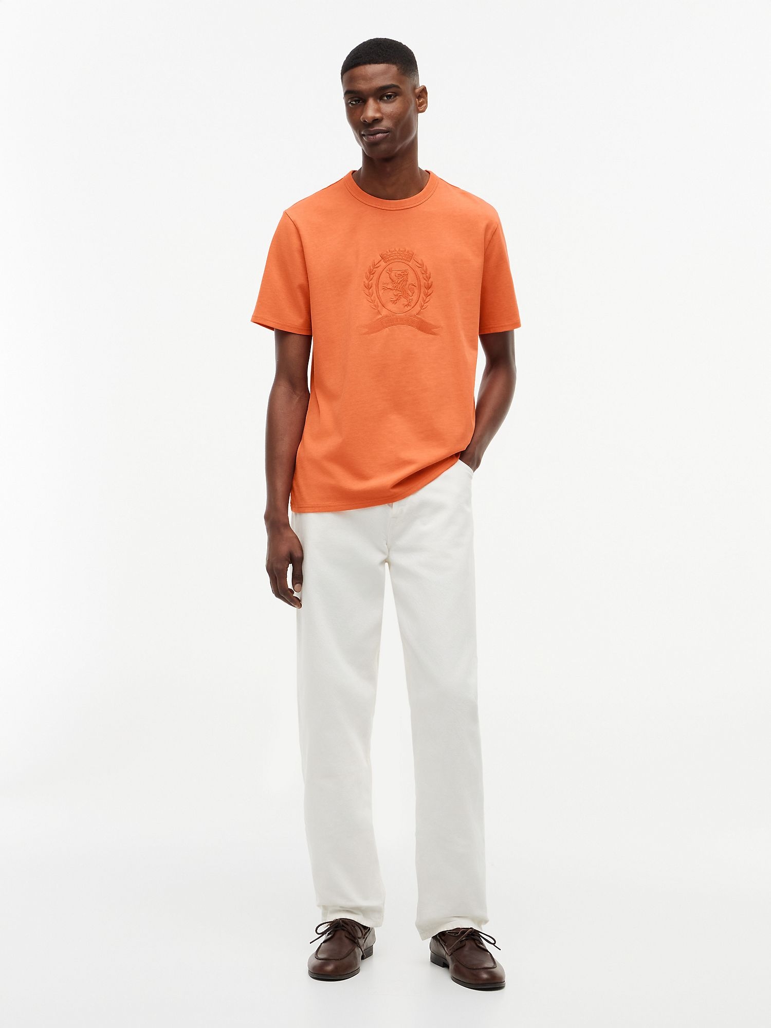 Футболка Tommy Hilfiger Laurel Leaf Logo Garment-Dyed Paradise Lily