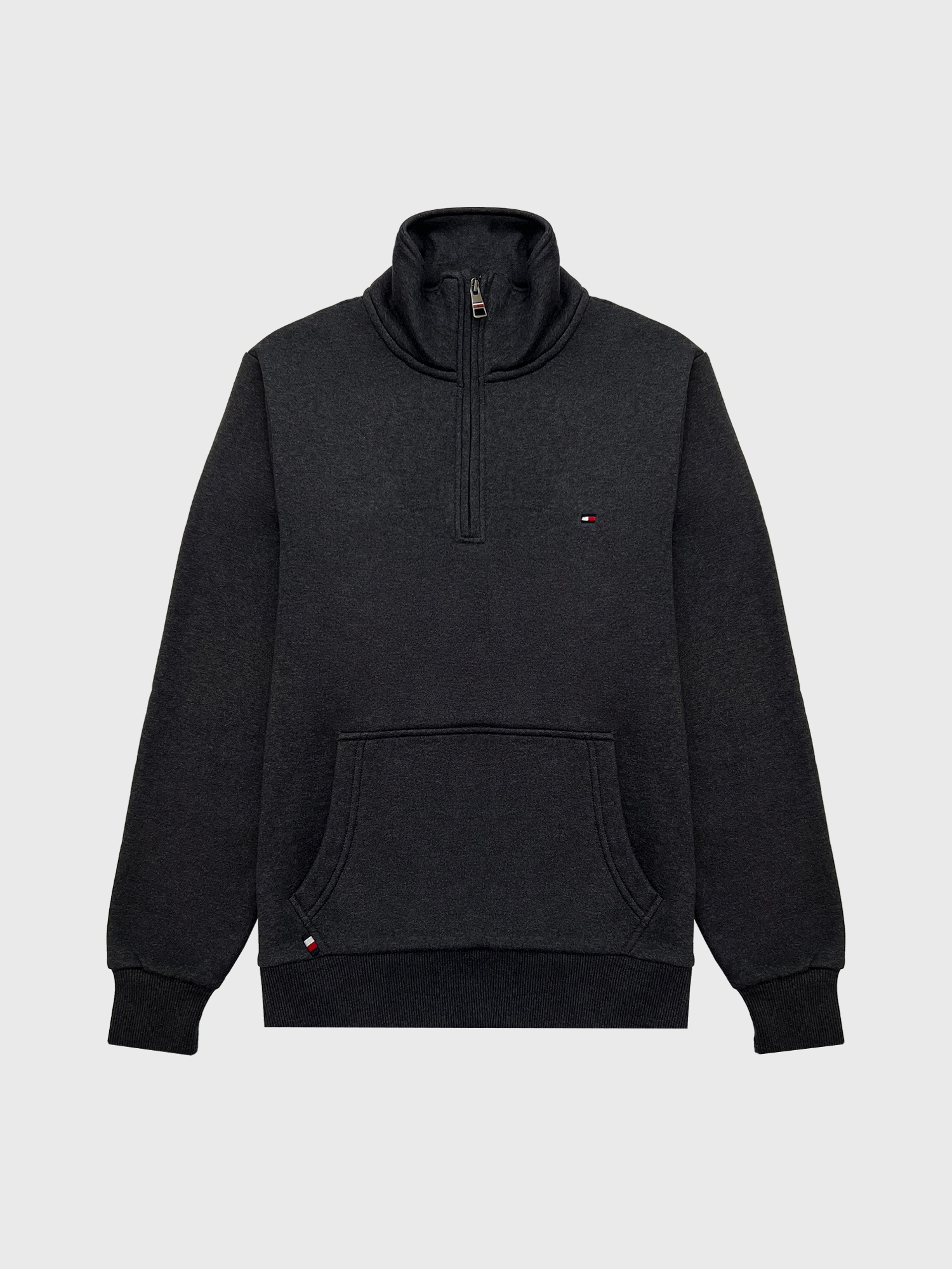 Свитшот Tommy Hilfiger Flag Logo Quater-Zip Grey Heather