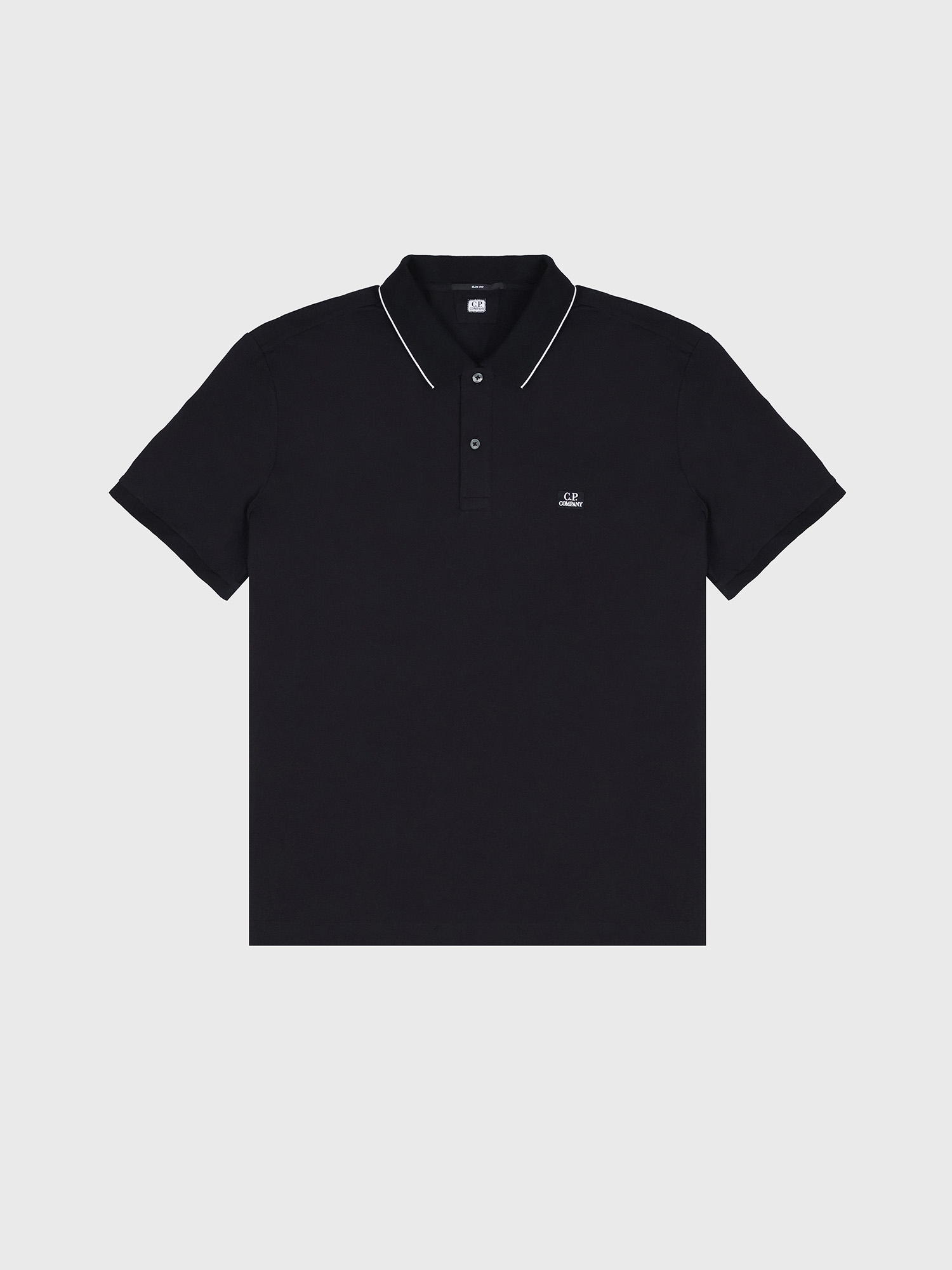 Поло C.P. Company Stretch Piquet Slim Line Black