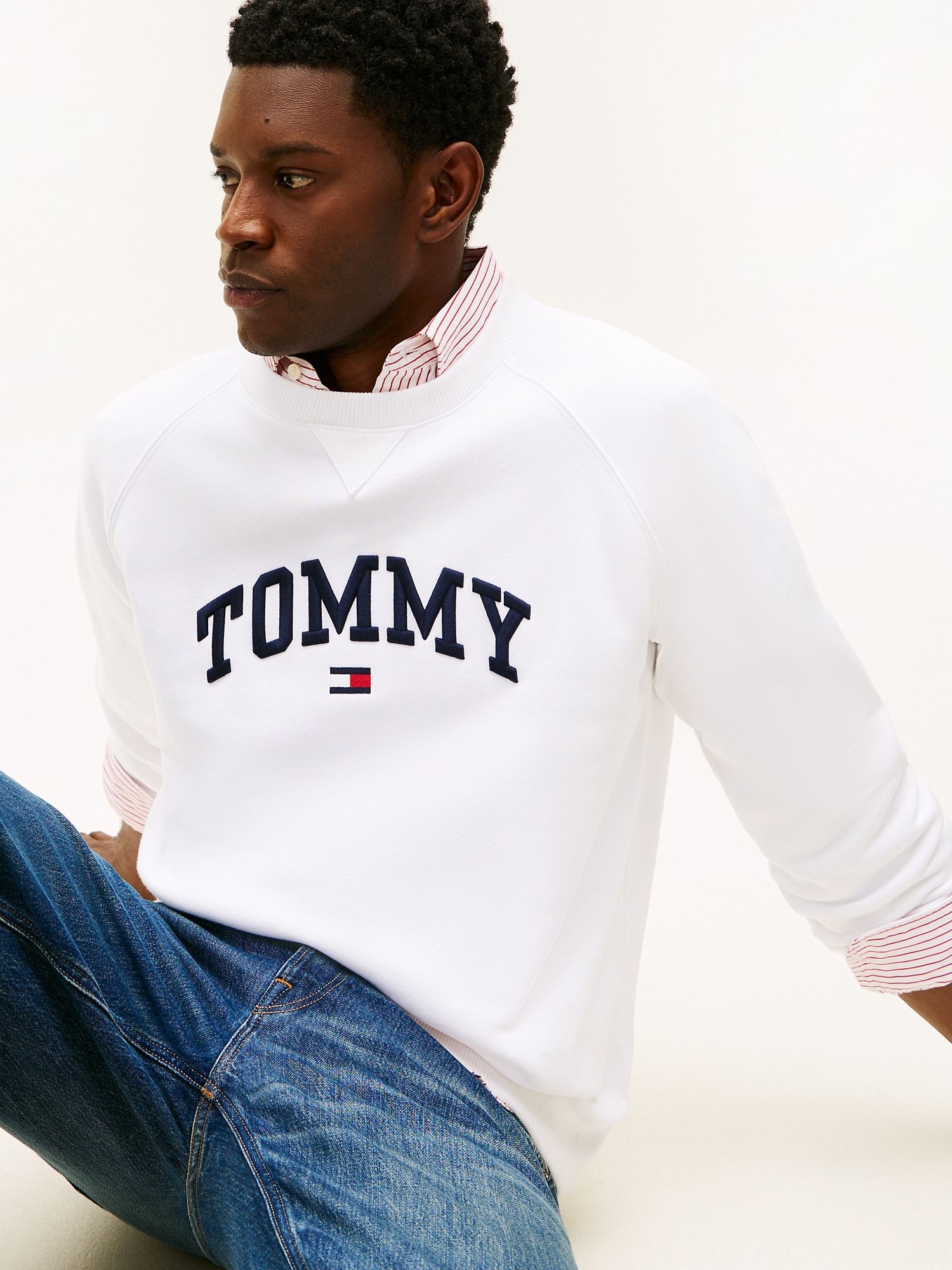 Свитшот Tommy Hilfiger Varsity Tommy Logo Fleece Sweatshirt Optic White