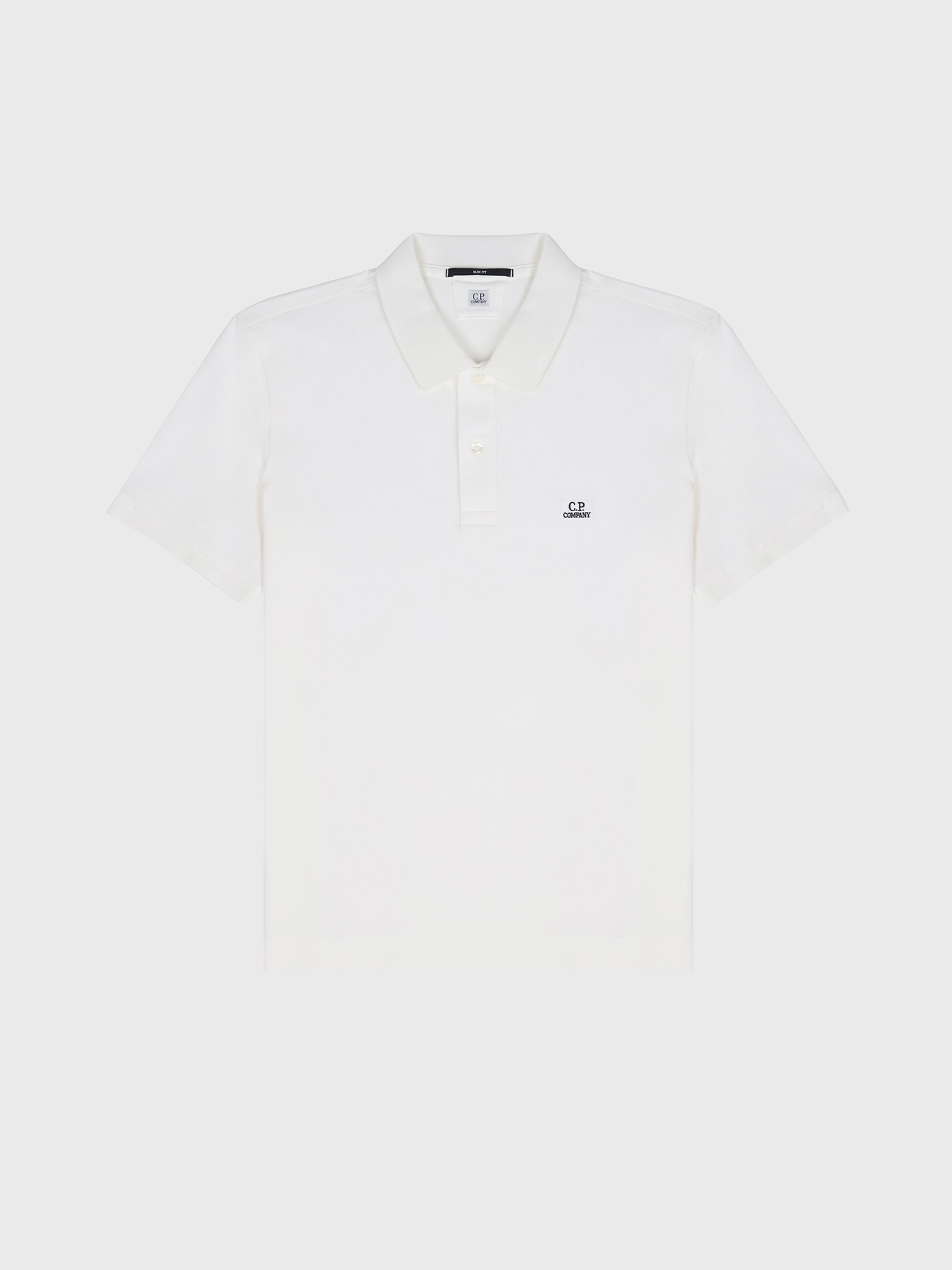 Поло C.P. Company Stretch Piquet Slim White