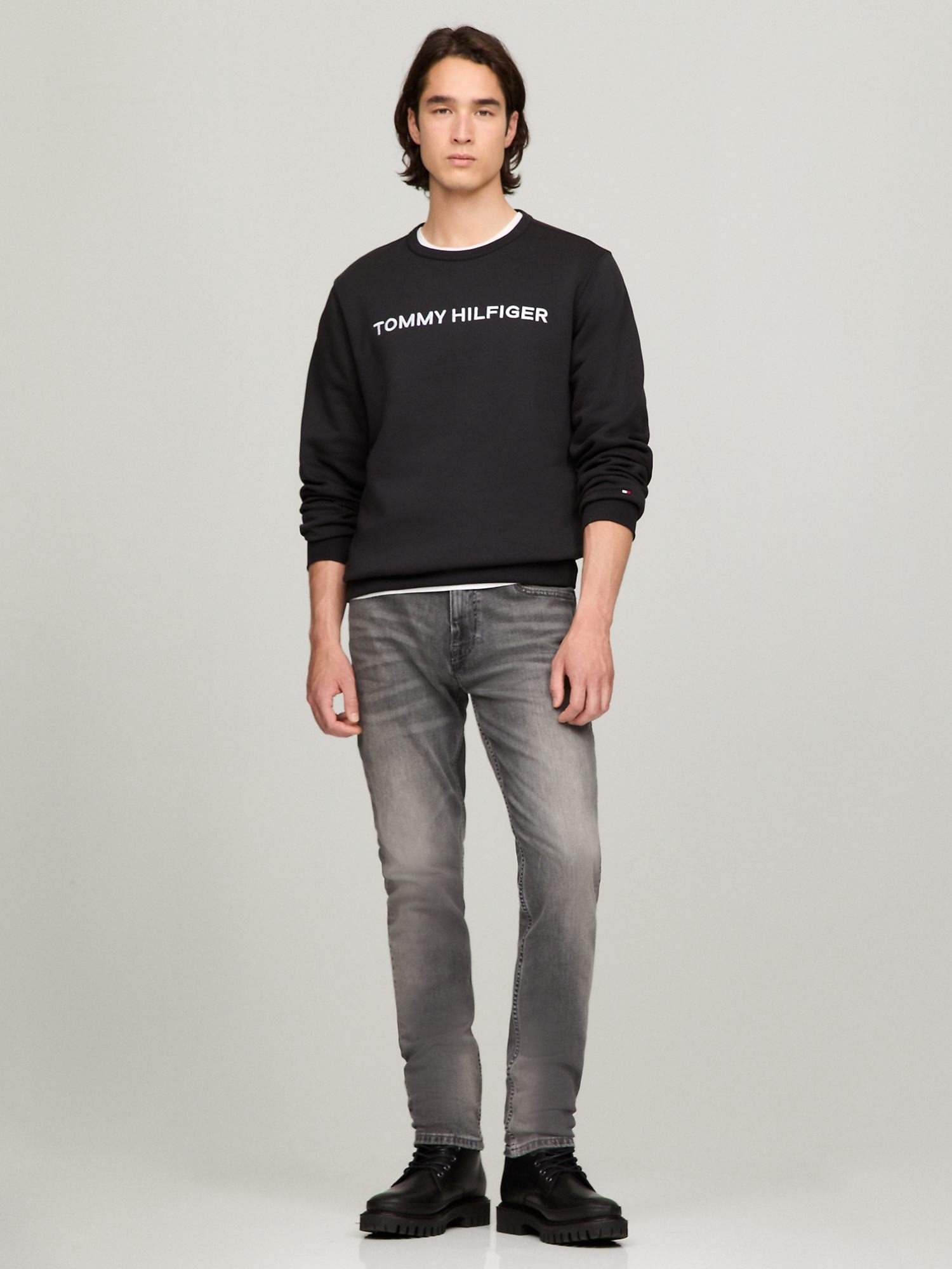 Свитшот Tommy Hilfiger Tommy Embroidered Hilfiger Icon Black