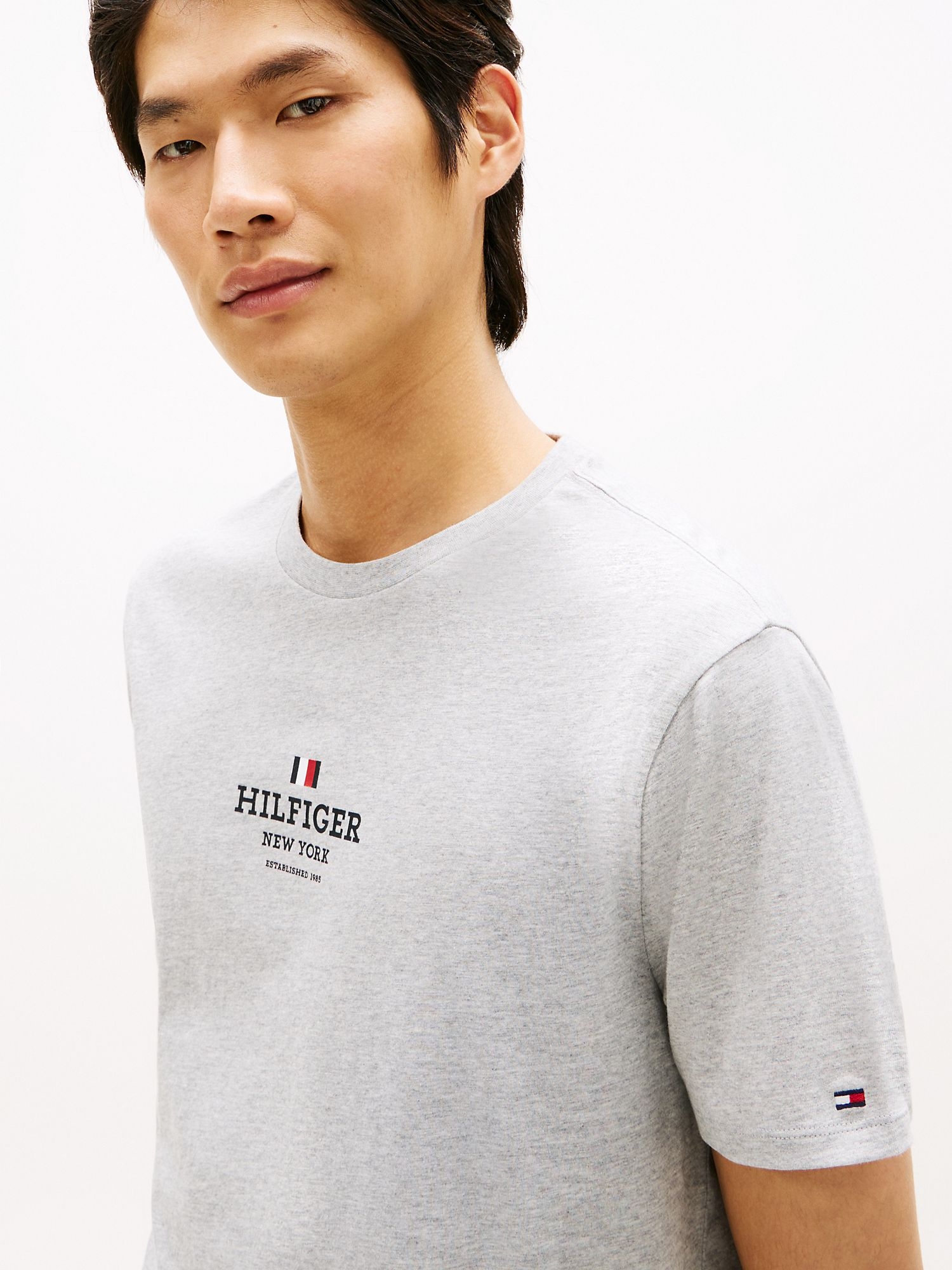 Футболка Tommy Hilfiger Hilfiger Logo Grey Heather