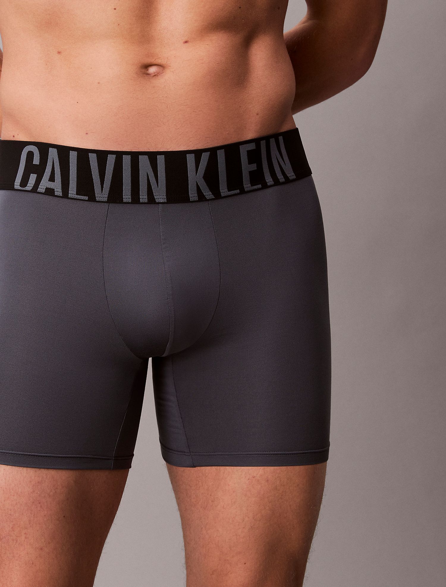 Трусы боксеры-брифы Calvin Klein Intense Power Micro 3-Pack Black / Turbulence / Vermillion Brown