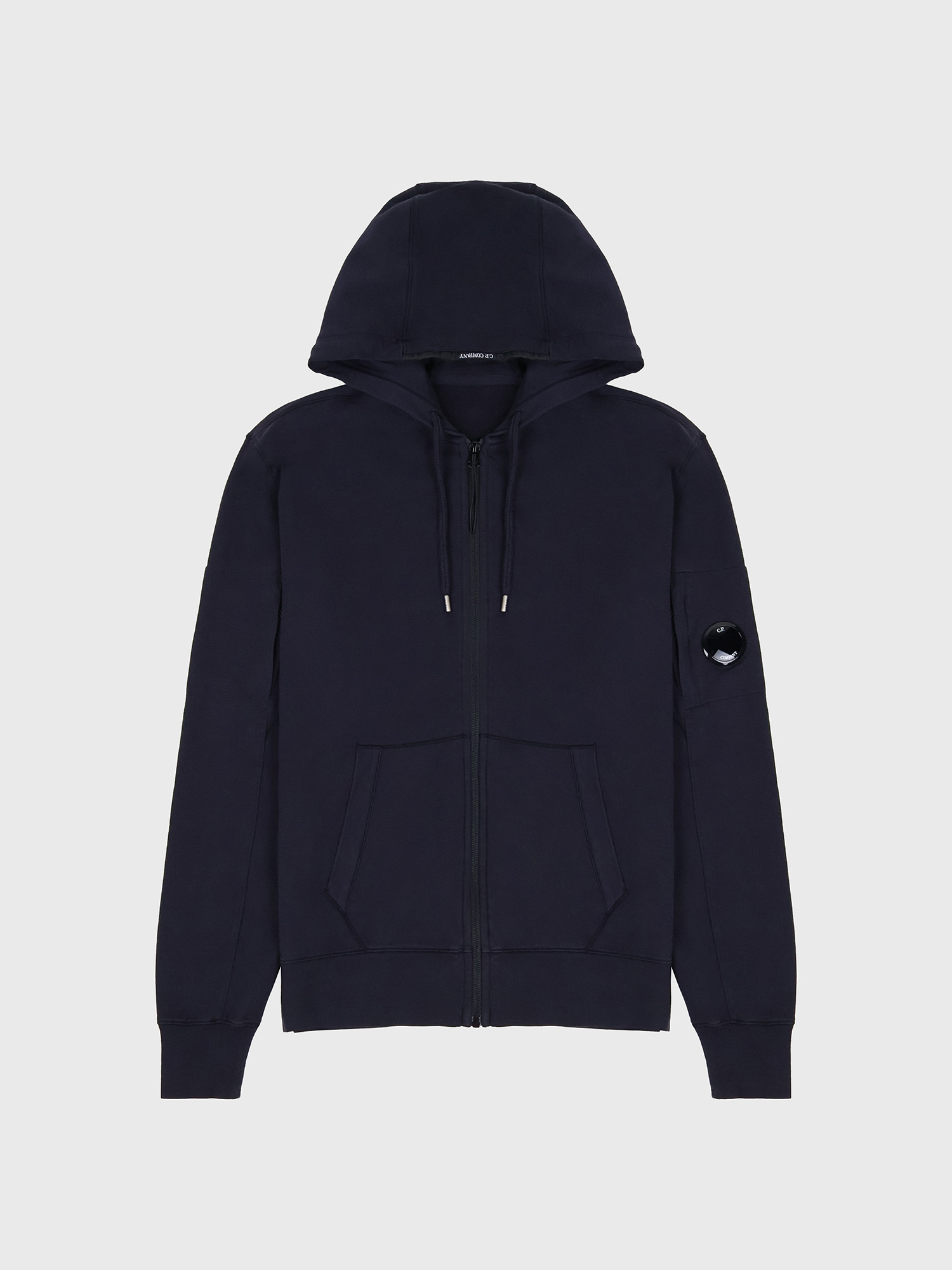 Худи на молнии C.P. Company Light Fleece Total Eclipse