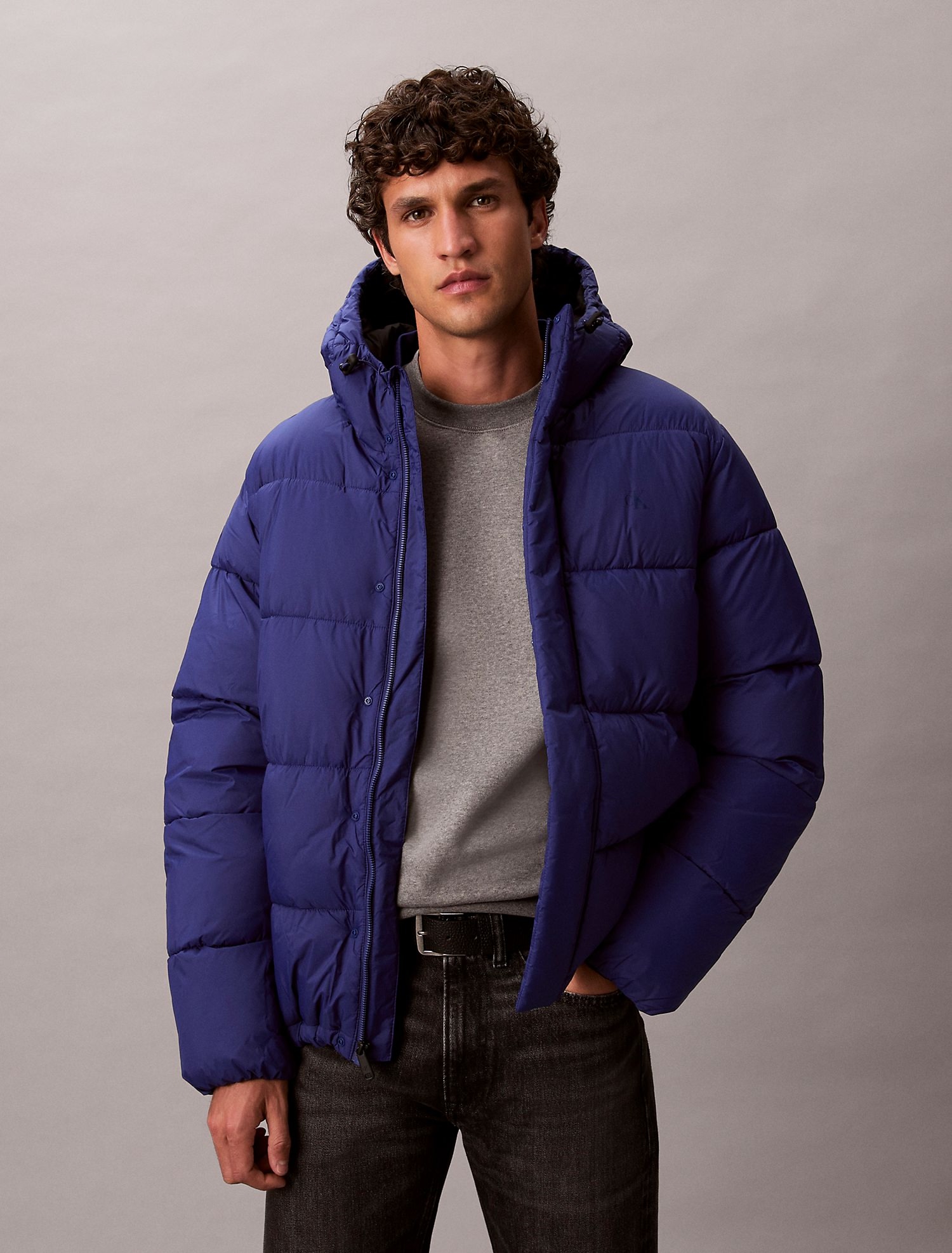 Утепленная куртка Calvin Klein Hooded Puffer Jacket Bellwether Blue