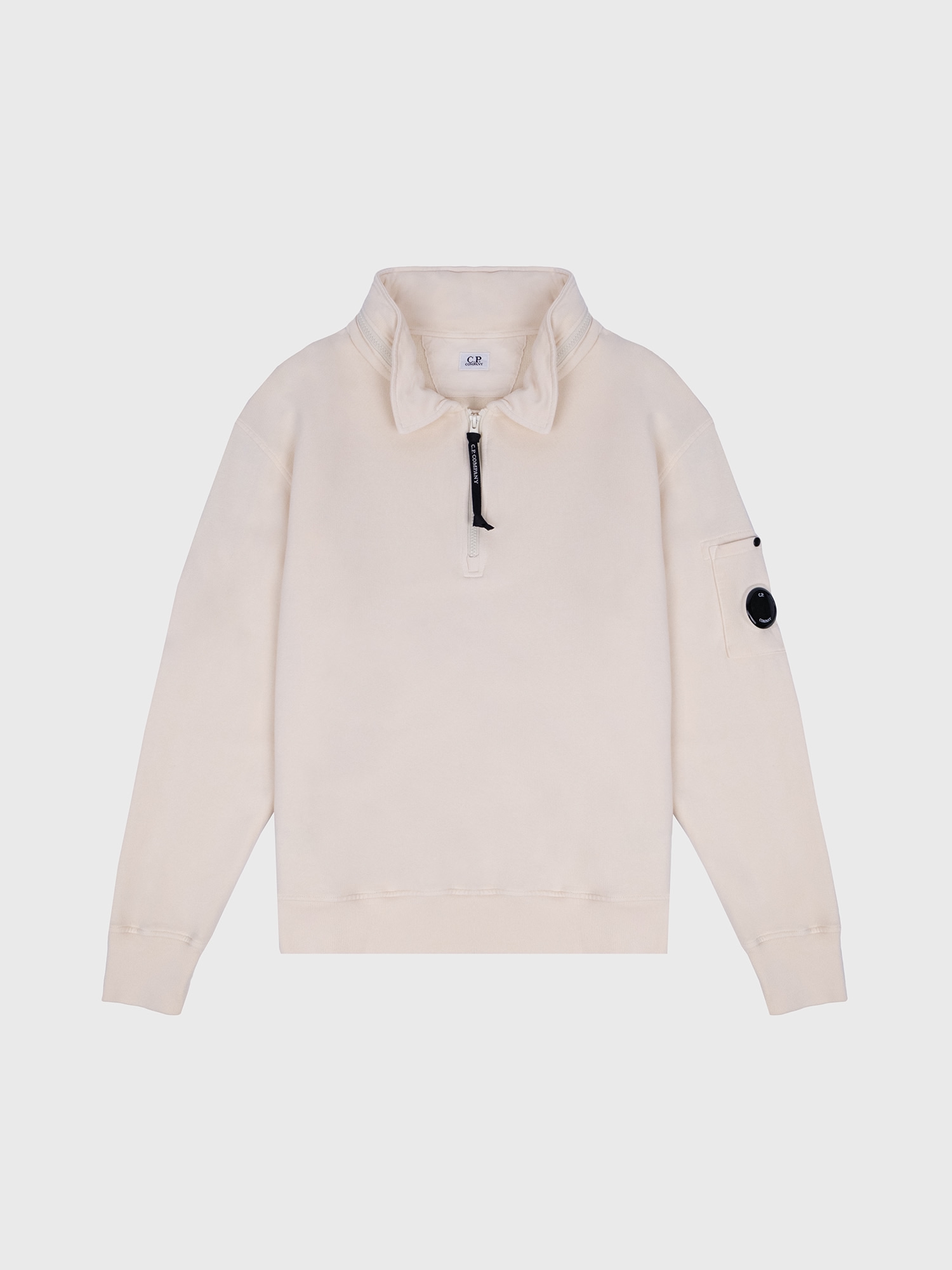 Свитшот C.P. Company Polo Collar Cotton Fleece Pistachio Shell