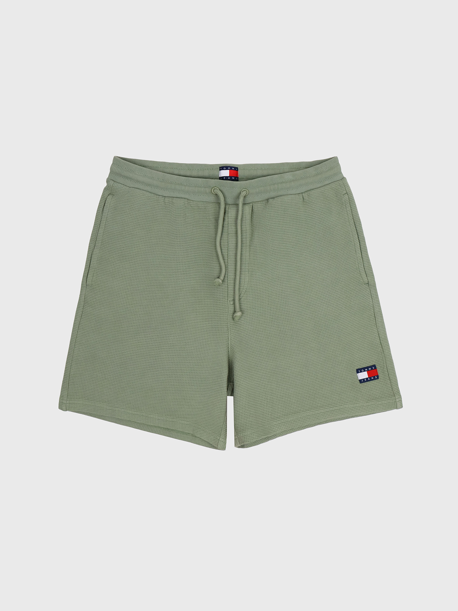 Шорты Tommy Jeans Waffled Beach Garment Dyed Spring Olive