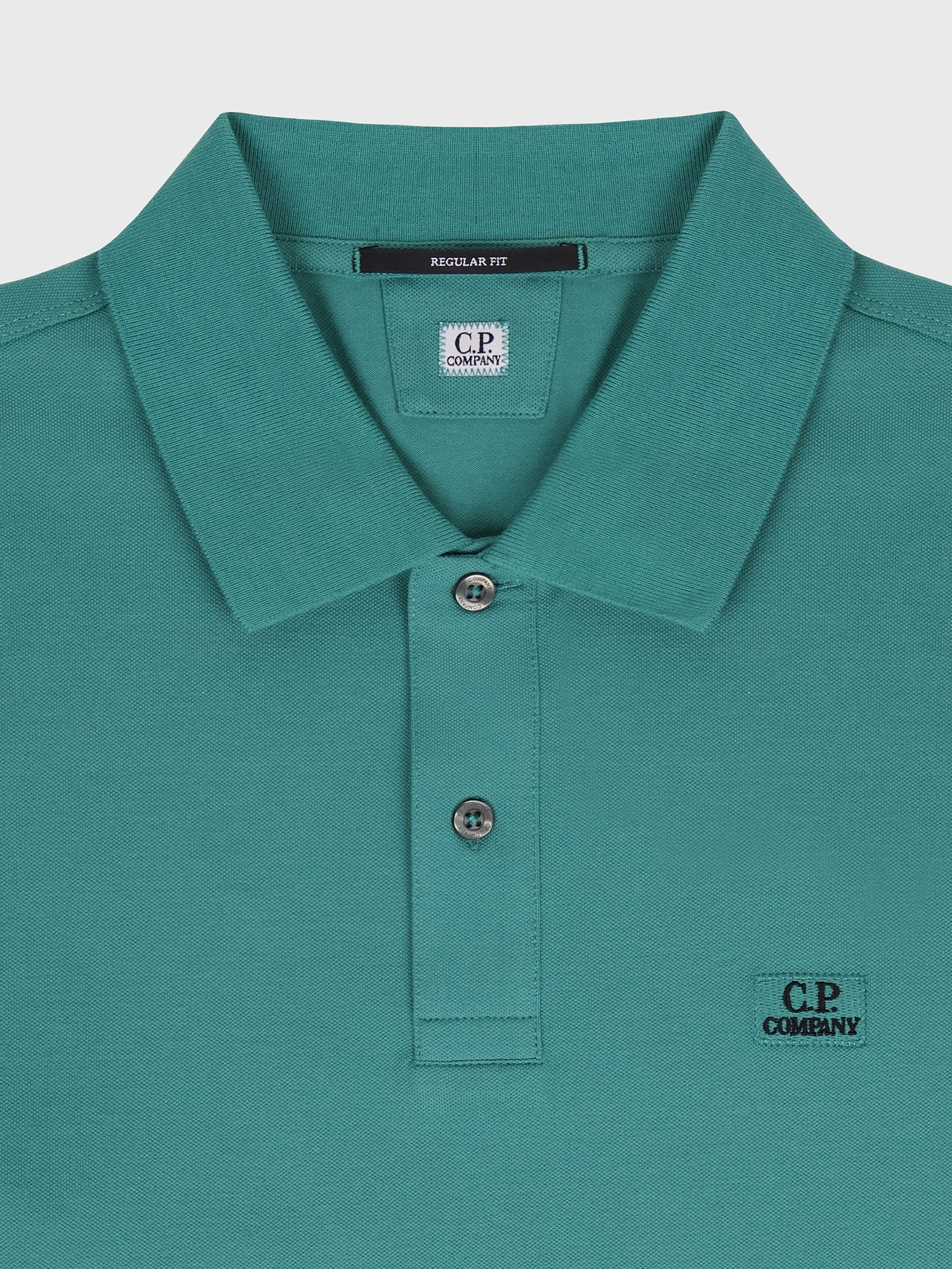 Поло с длинным рукавом C.P. Company Stretch Piquet Frosty Green