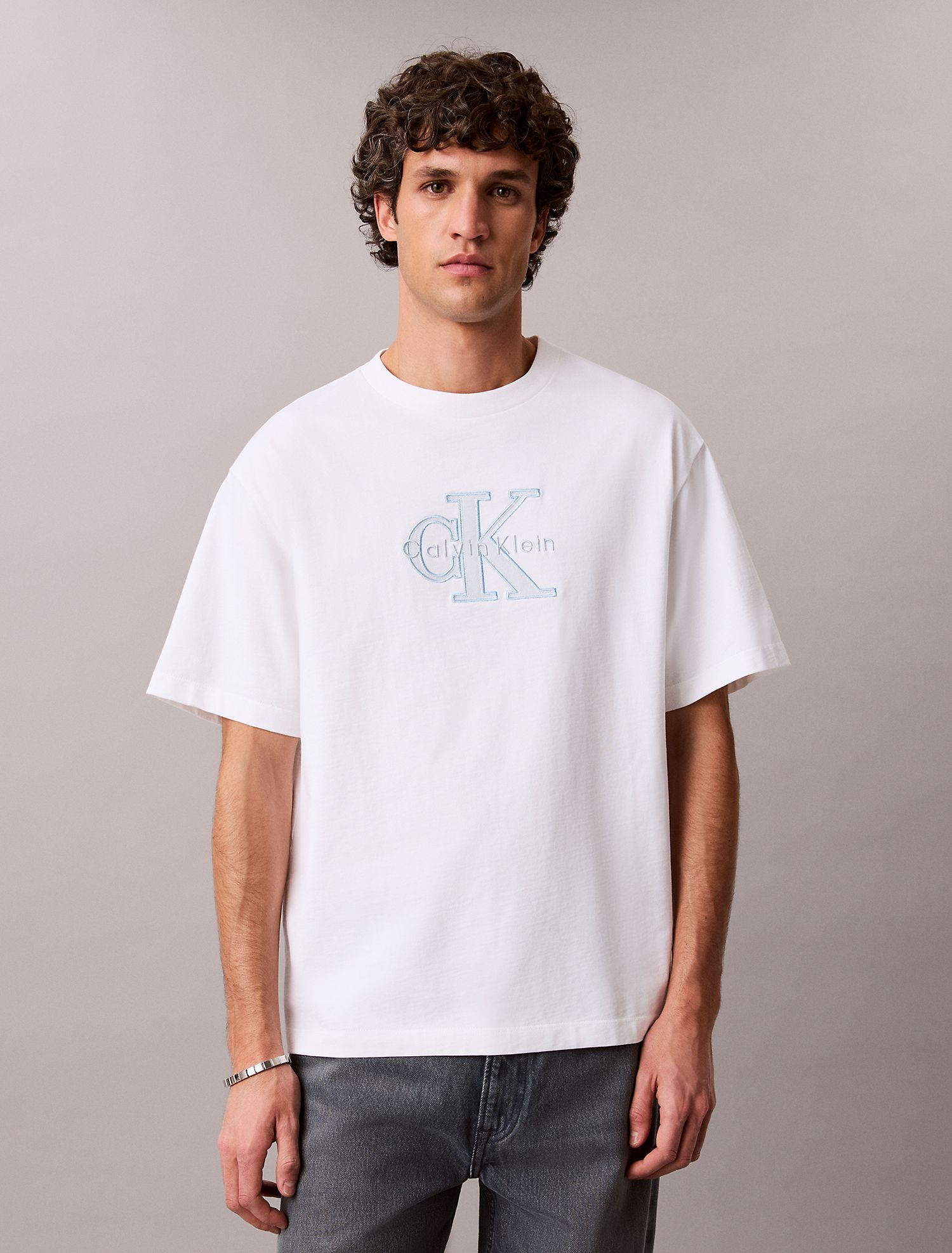 Футболка Calvin Klein Monologo Outline Graphic Classic Bright White