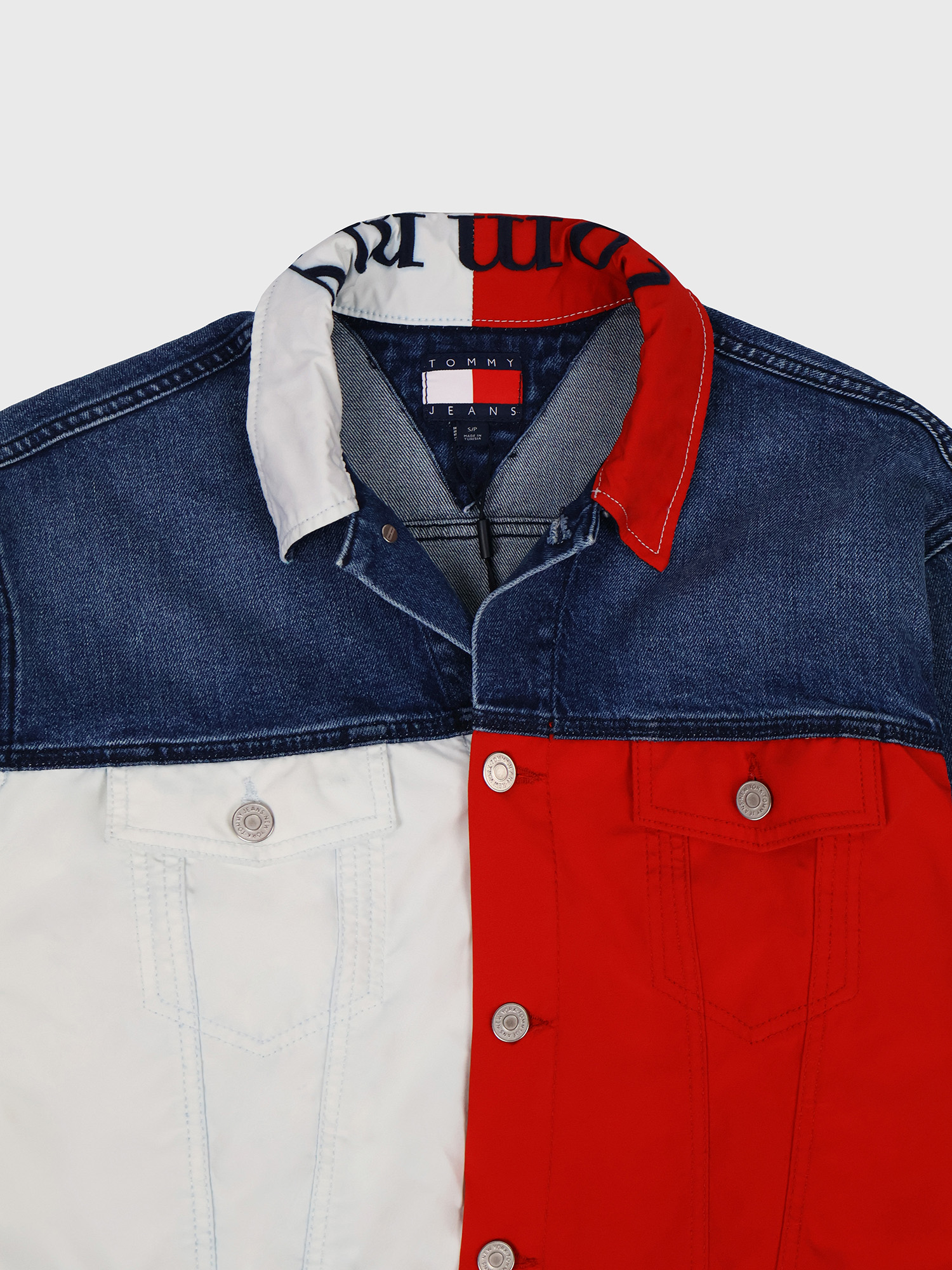Джинсовая куртка Tommy Jeans Tommy Collection Cropped Flag Indigo Denim Stone Washed
