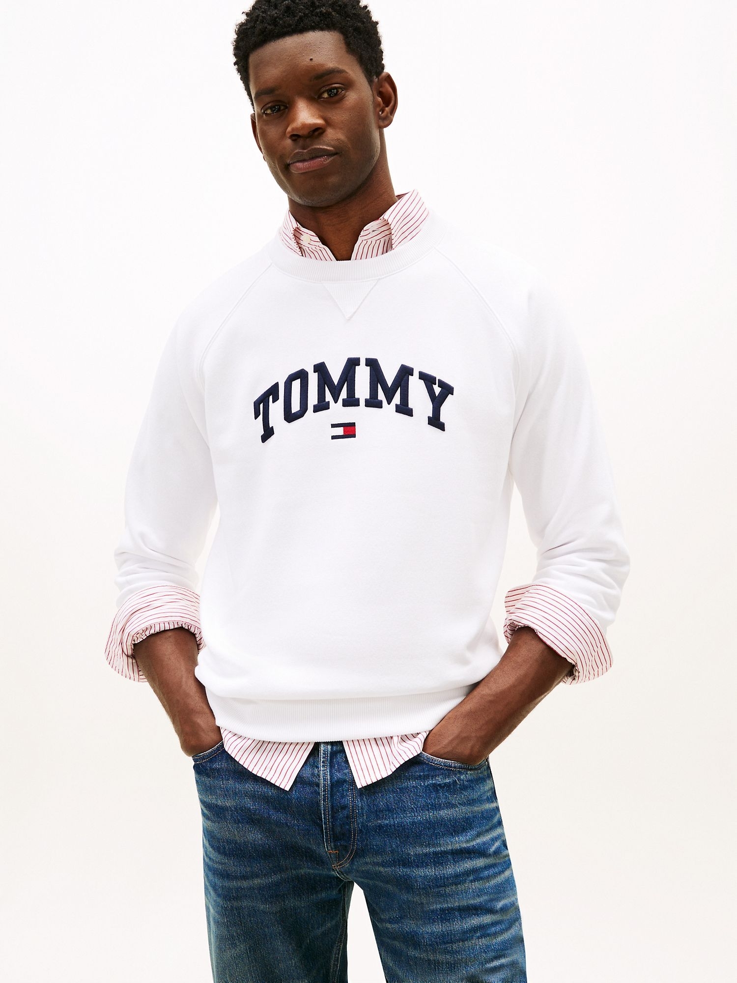 Свитшот Tommy Hilfiger Varsity Tommy Logo Fleece Sweatshirt Optic White