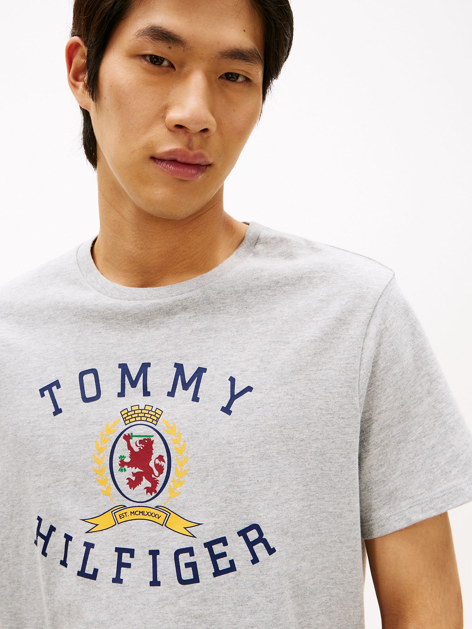 Футболка Tommy Hilfiger Crest Logo Light Grey Heather
