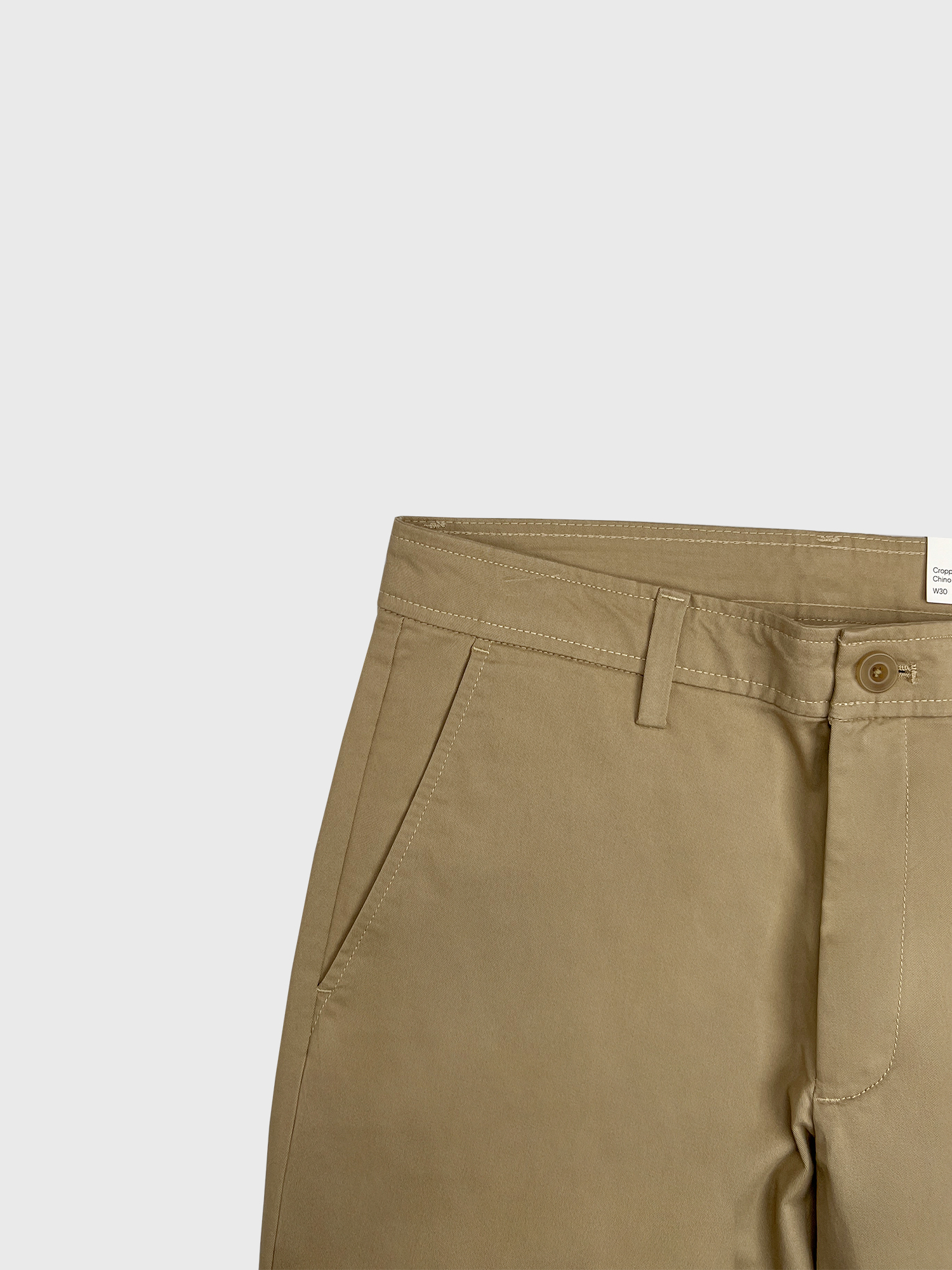 Брюки Calvin Klein Tapered Leg Cropped Chinos Travertine