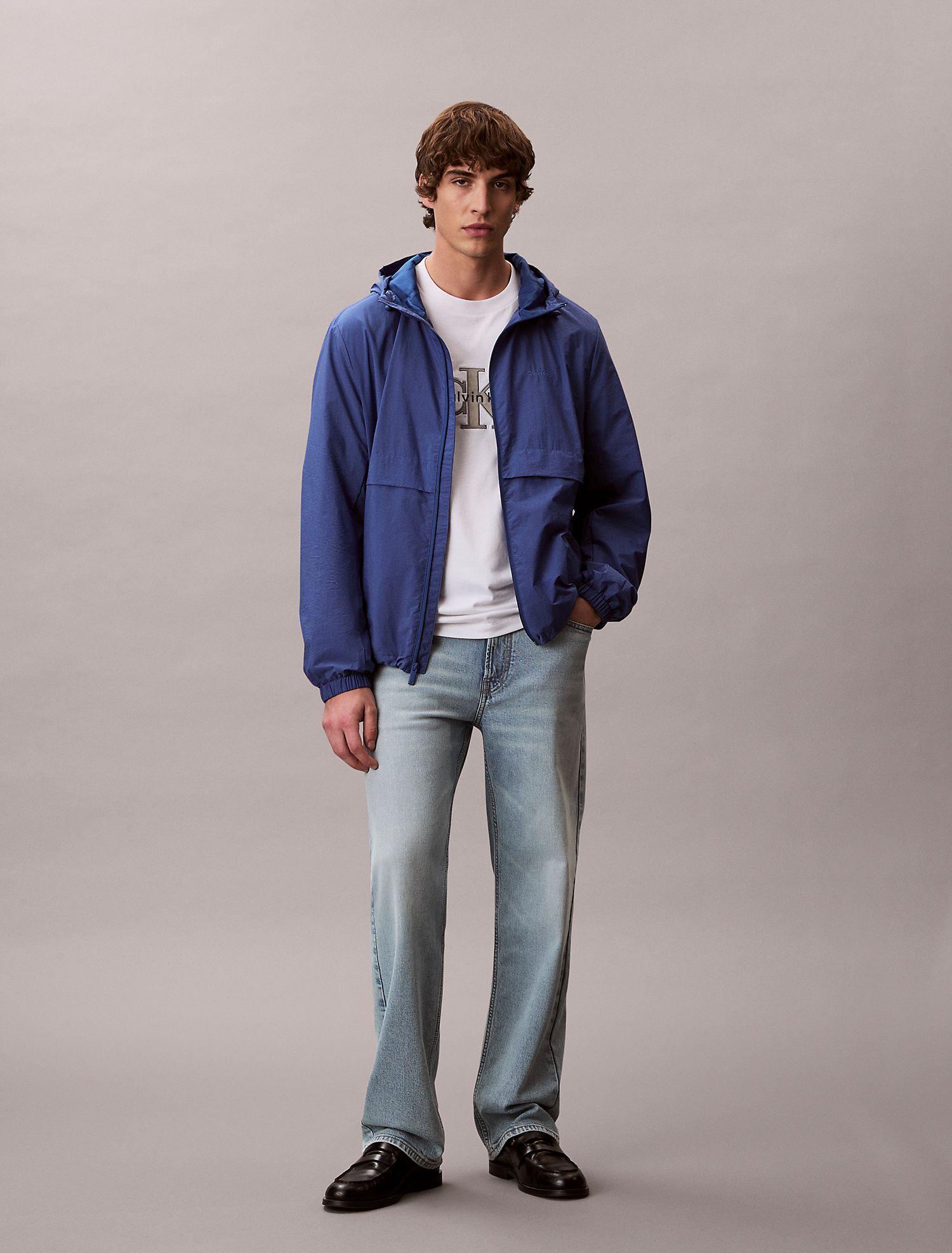 Куртка Calvin Klein Lightweight Windbreaker Jacket Chase Blue
