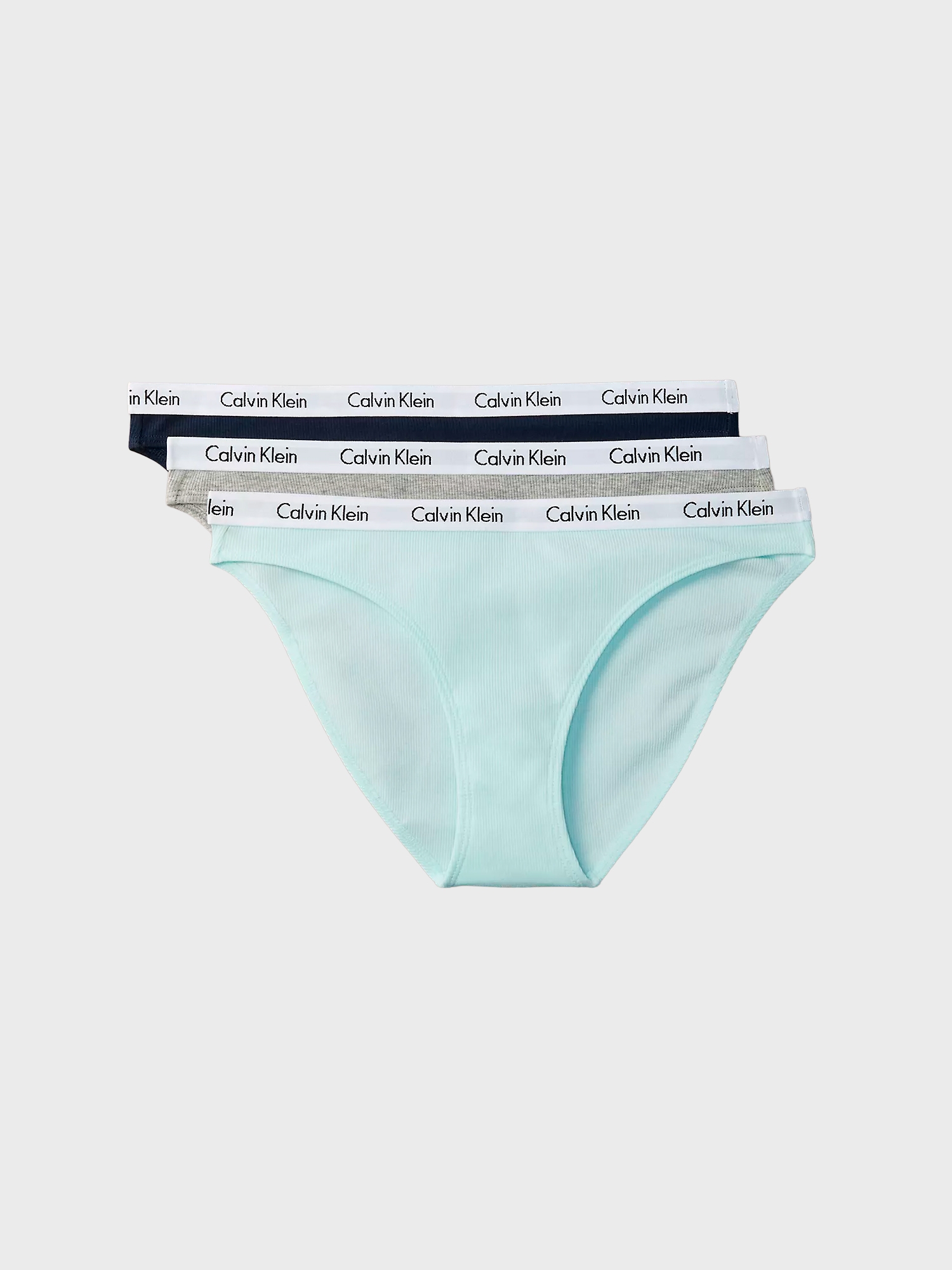 Женские трусы-бикини Calvin Klein Carousel Cotton Stretch Rib Blue Glass Multi