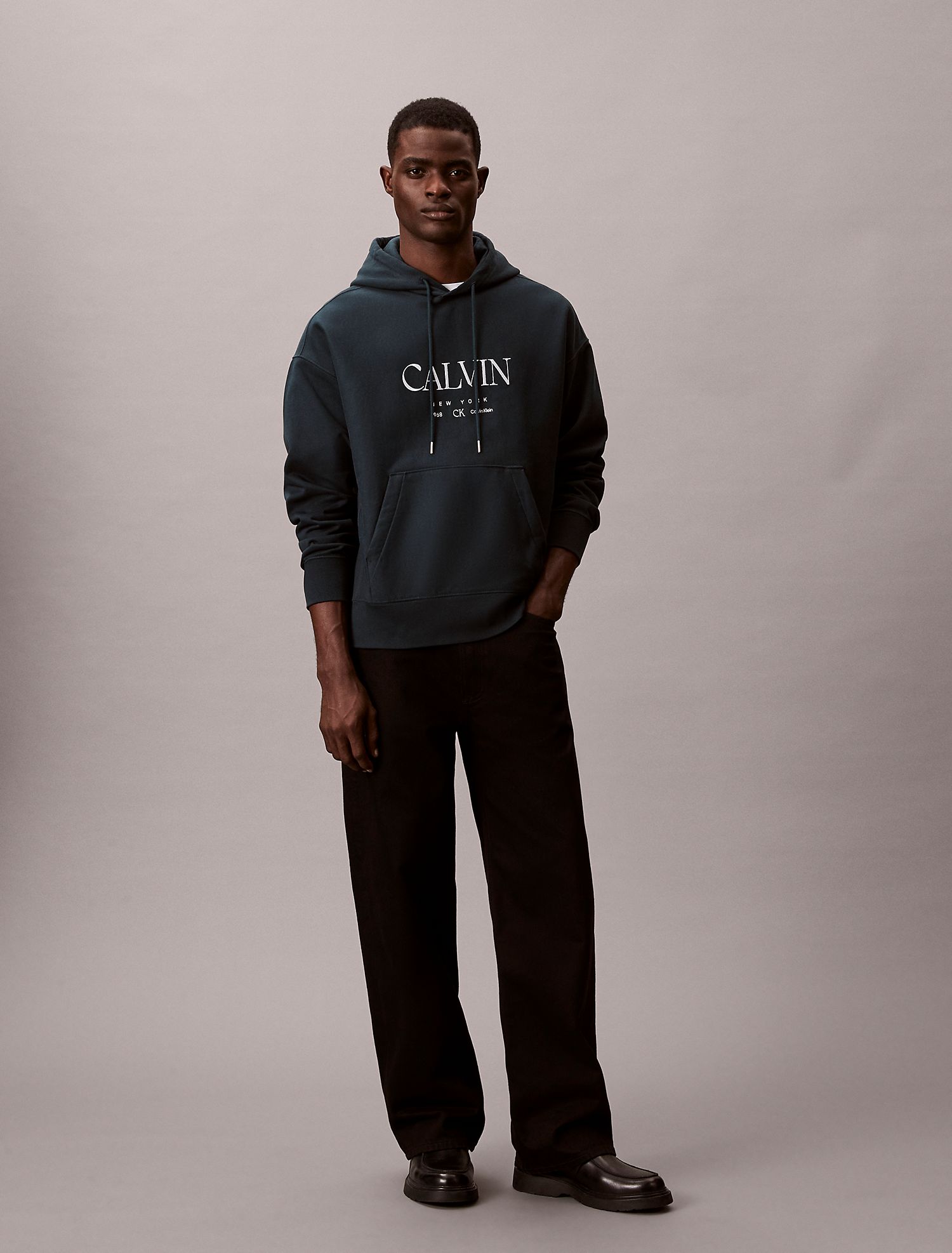 Худи Calvin Klein Premium Fleece Logo Graphic Nurture Navy