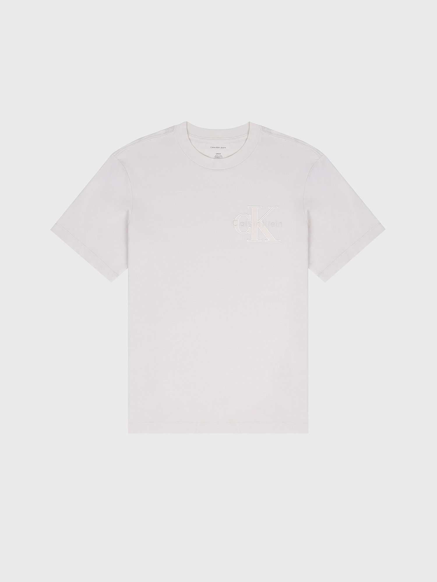 Футболка Calvin Klein Velvet Monologo Relaxed Chalk