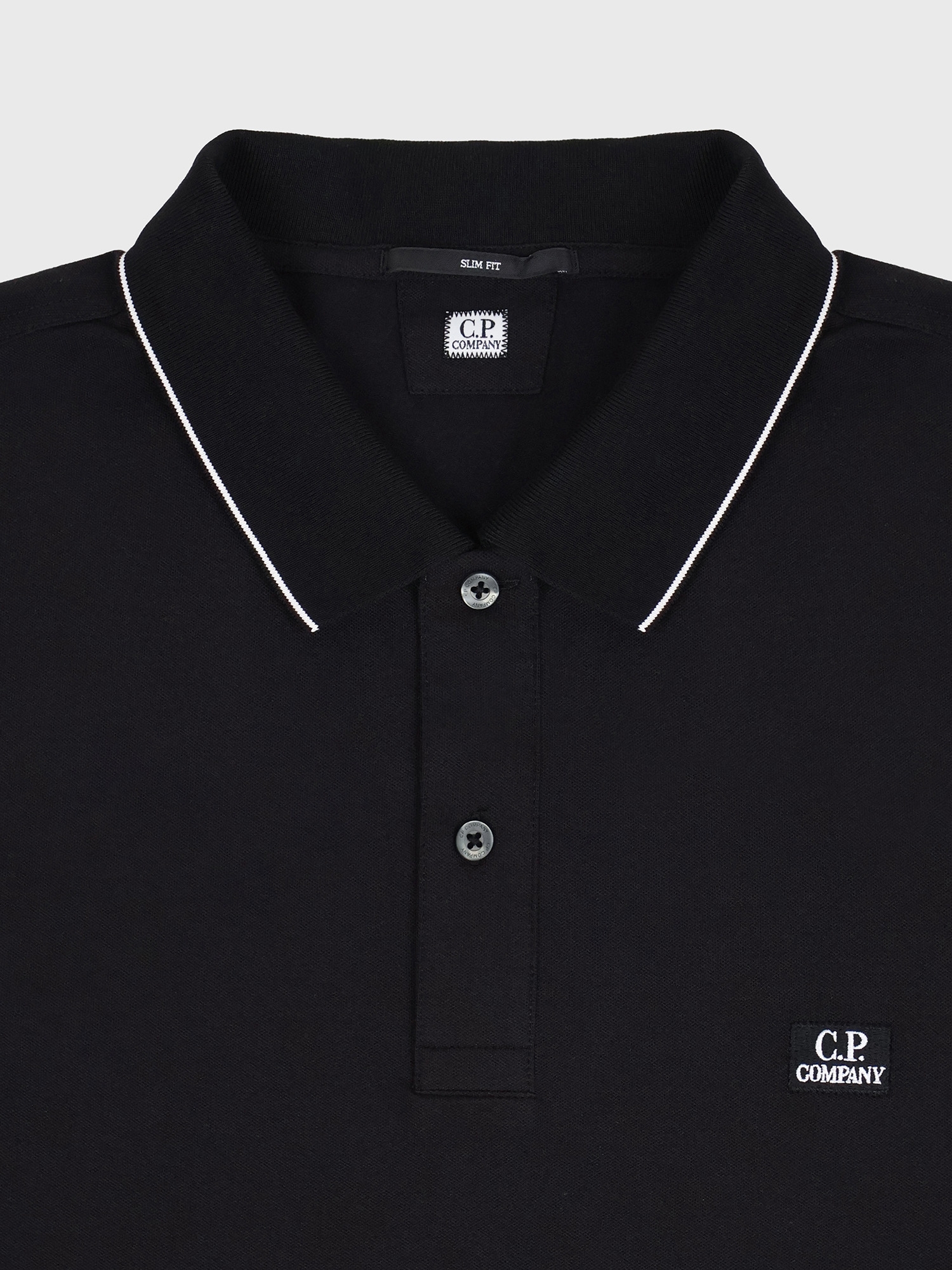 Поло C.P. Company Stretch Piquet Slim Line Black