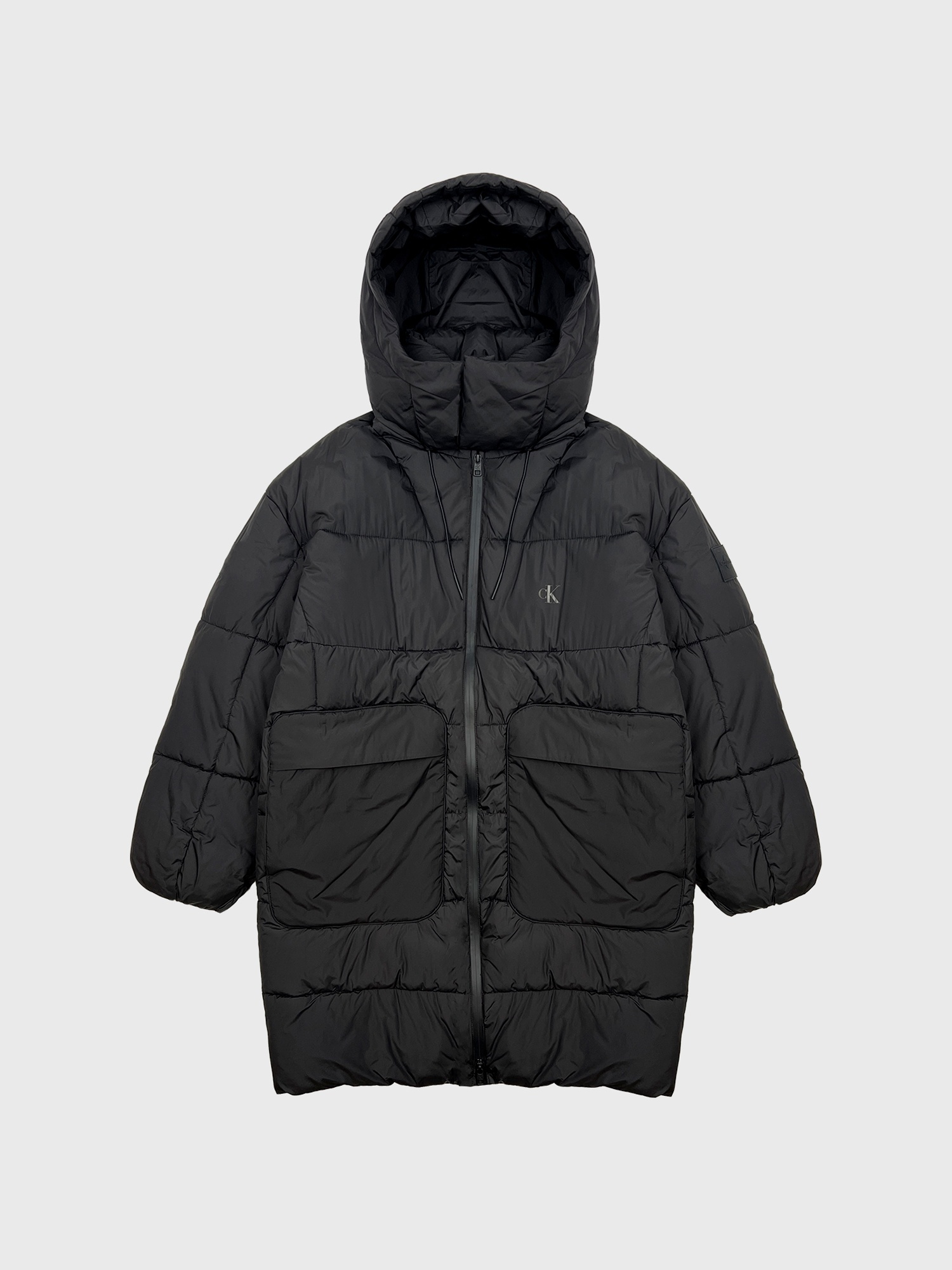 Утепленная куртка Calvin Klein Jeans Modern Quilted Long Black