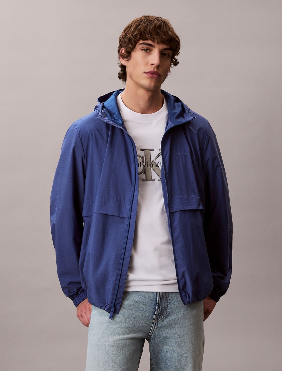 Куртка Calvin Klein Lightweight Windbreaker Jacket Chase Blue