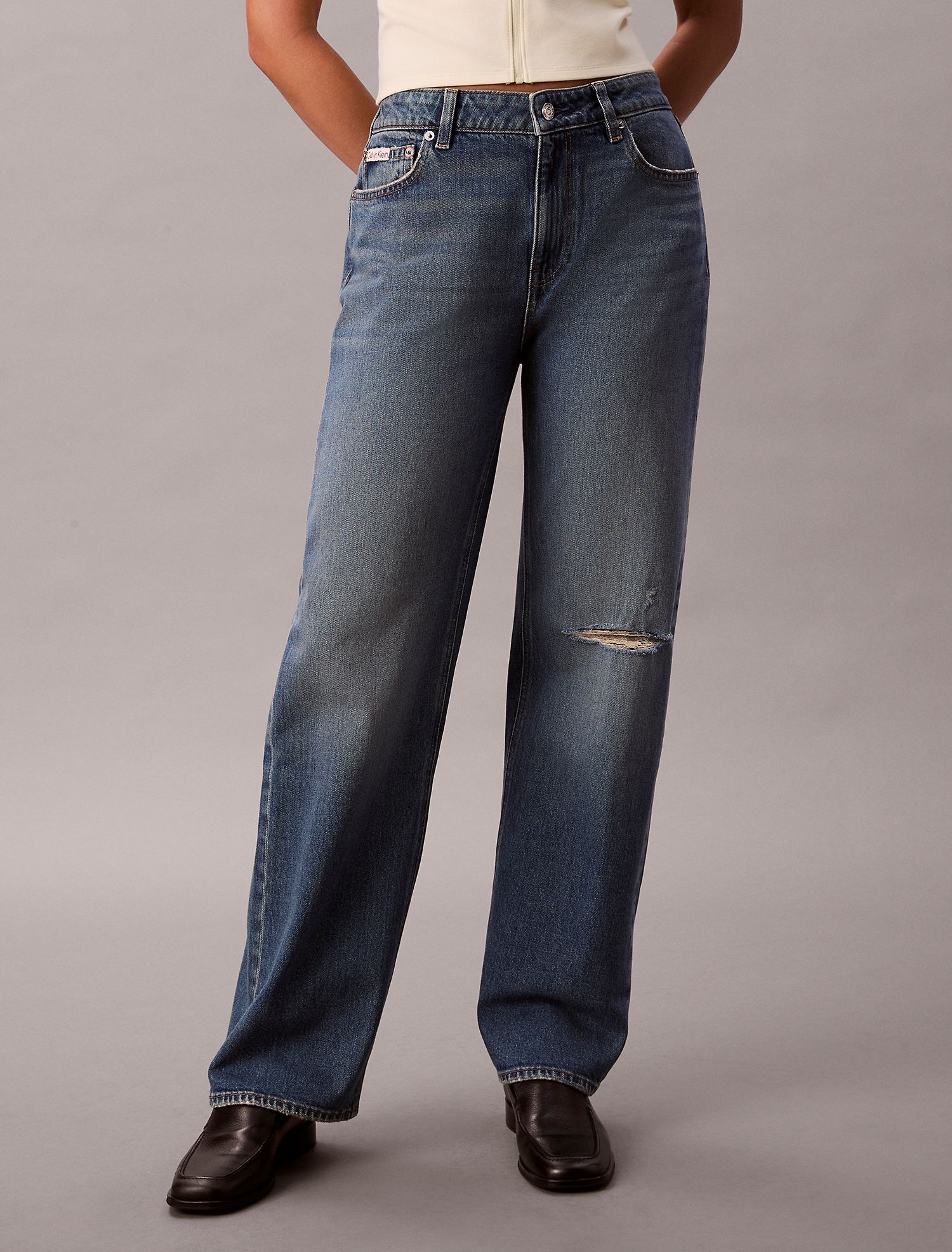 Джинсы Calvin Klein 90s Straight Jeans Blue Crest