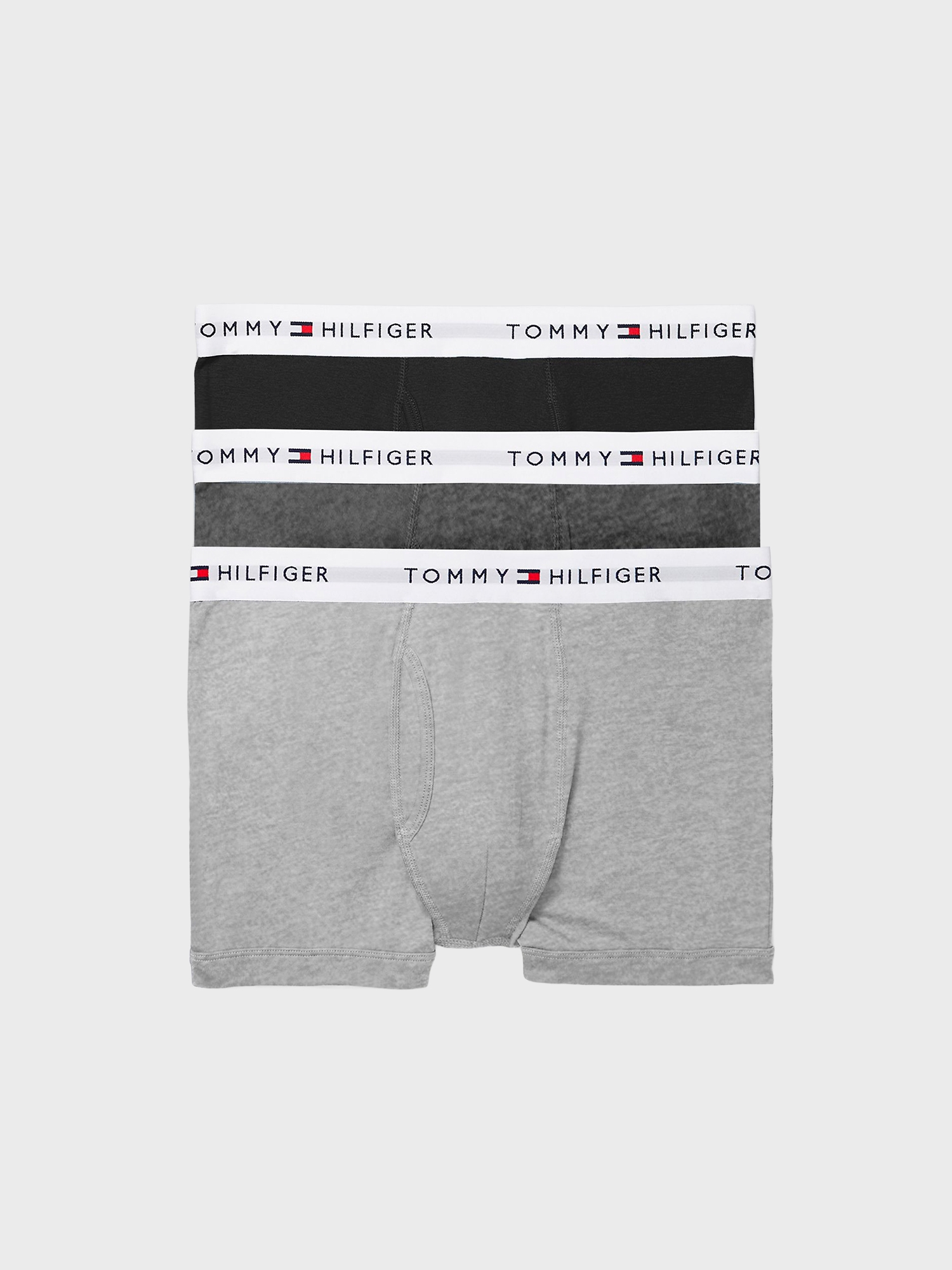 Трусы боксеры-транки Tommy Hilfiger Cotton Classics 3-Pack Grey Heather