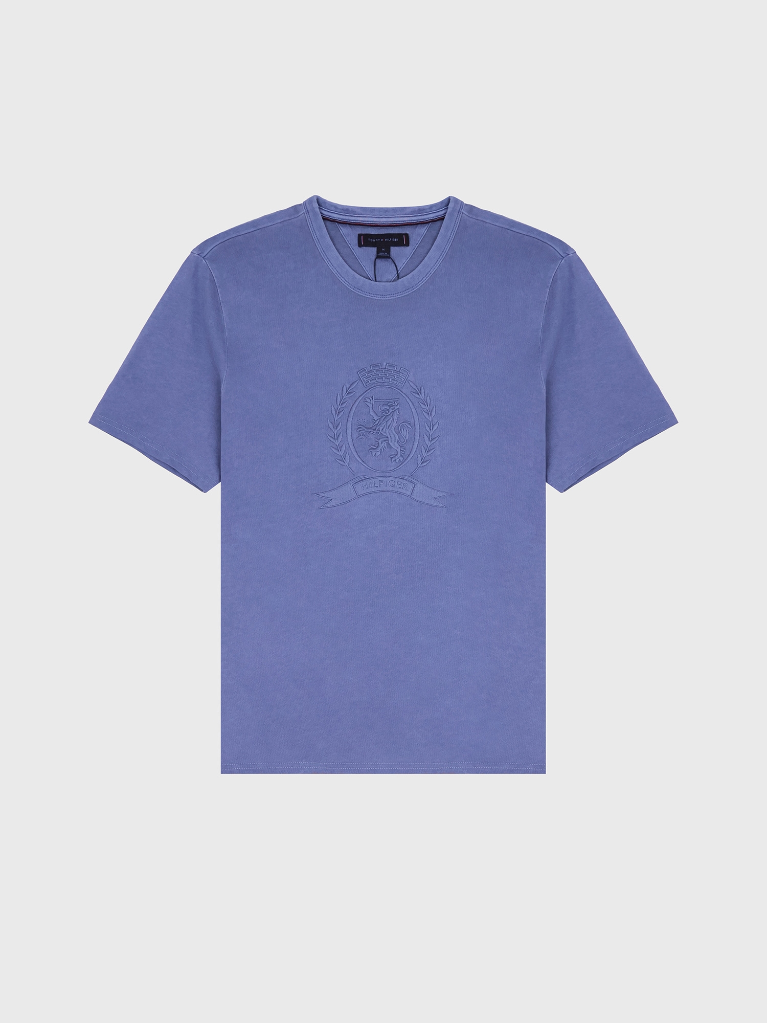 Футболка Tommy Hilfiger Laurel Leaf Logo Garment-Dyed Faded Indigo
