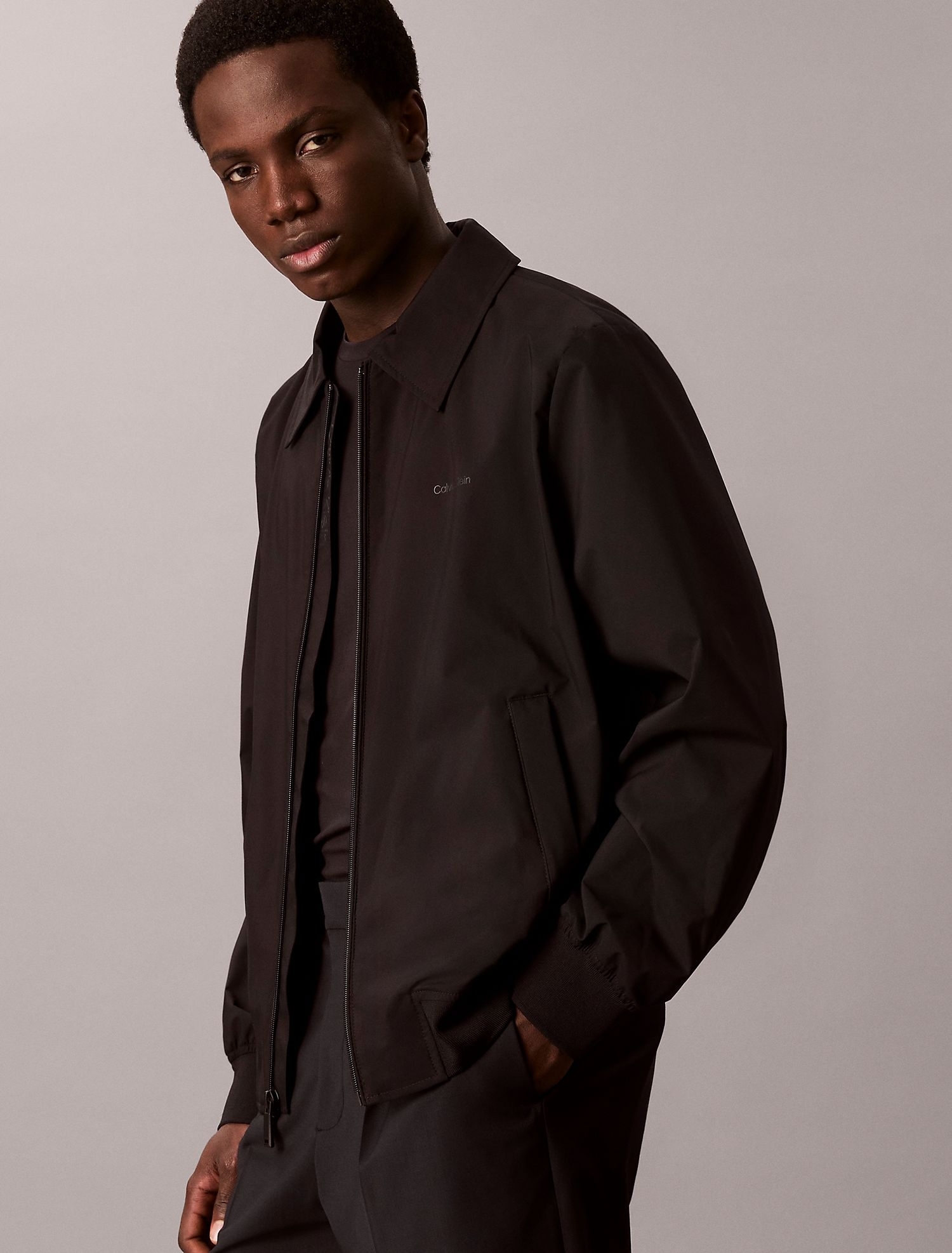 Куртка Calvin Klein Collared Relaxed Windbreaker Jacket Black