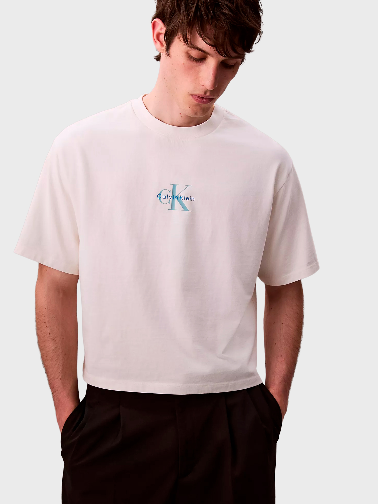 Футболка Calvin Klein Monologo 90s Fit Tofu