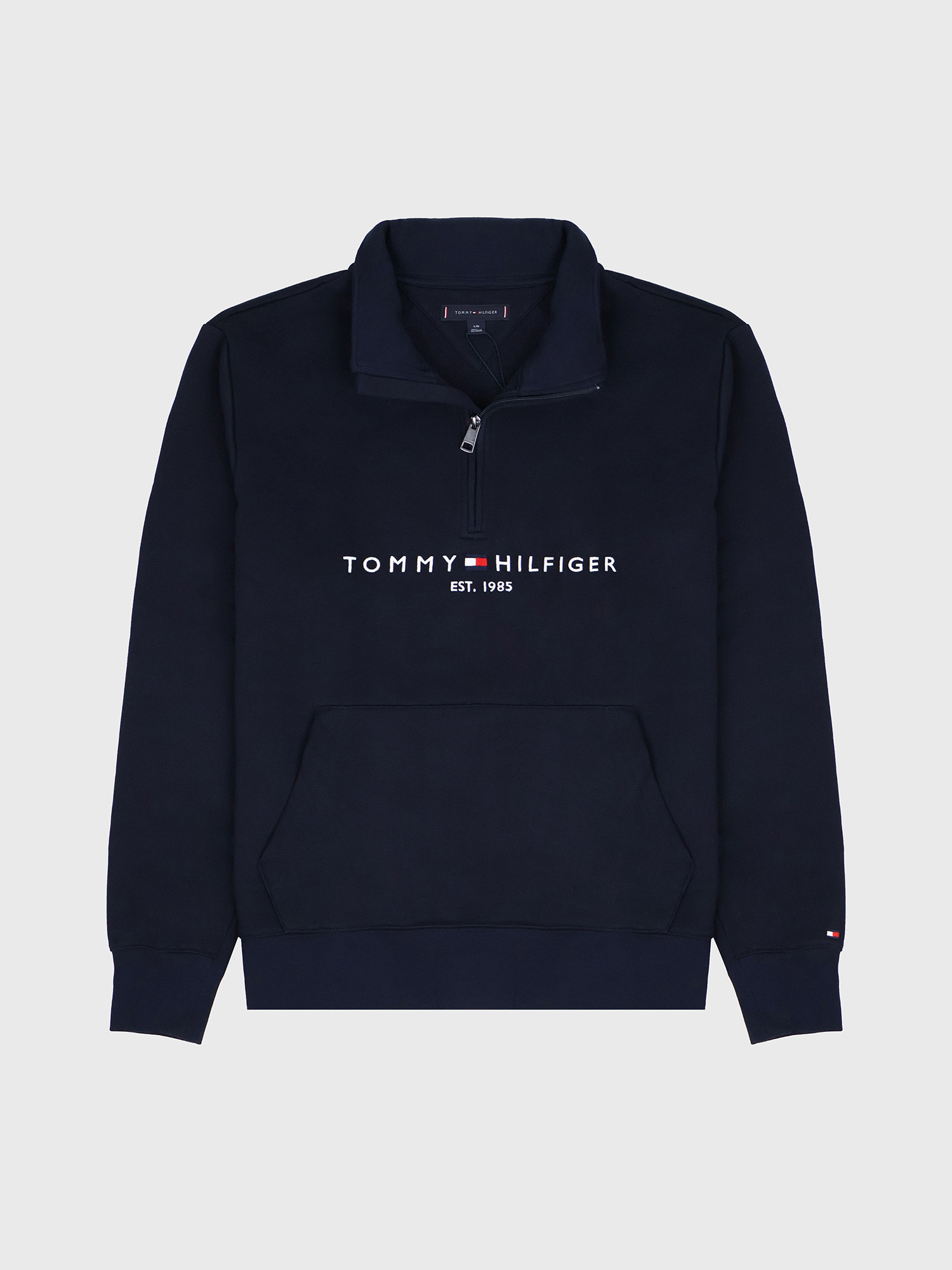 Свитшот Tommy Hilfiger Tommy Logo Quater-Zip Navy