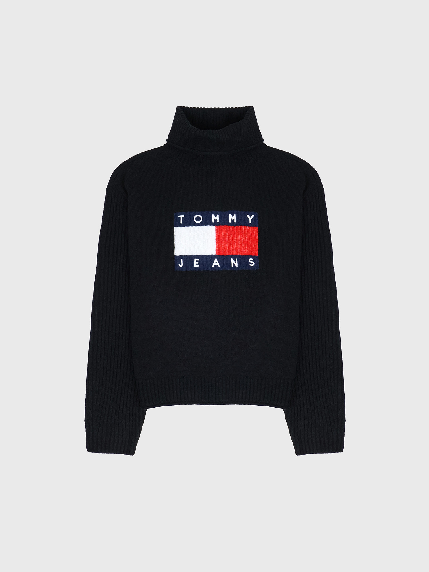 Свитер Tommy Jeans Flag Logo Turtleneck Sweater Black