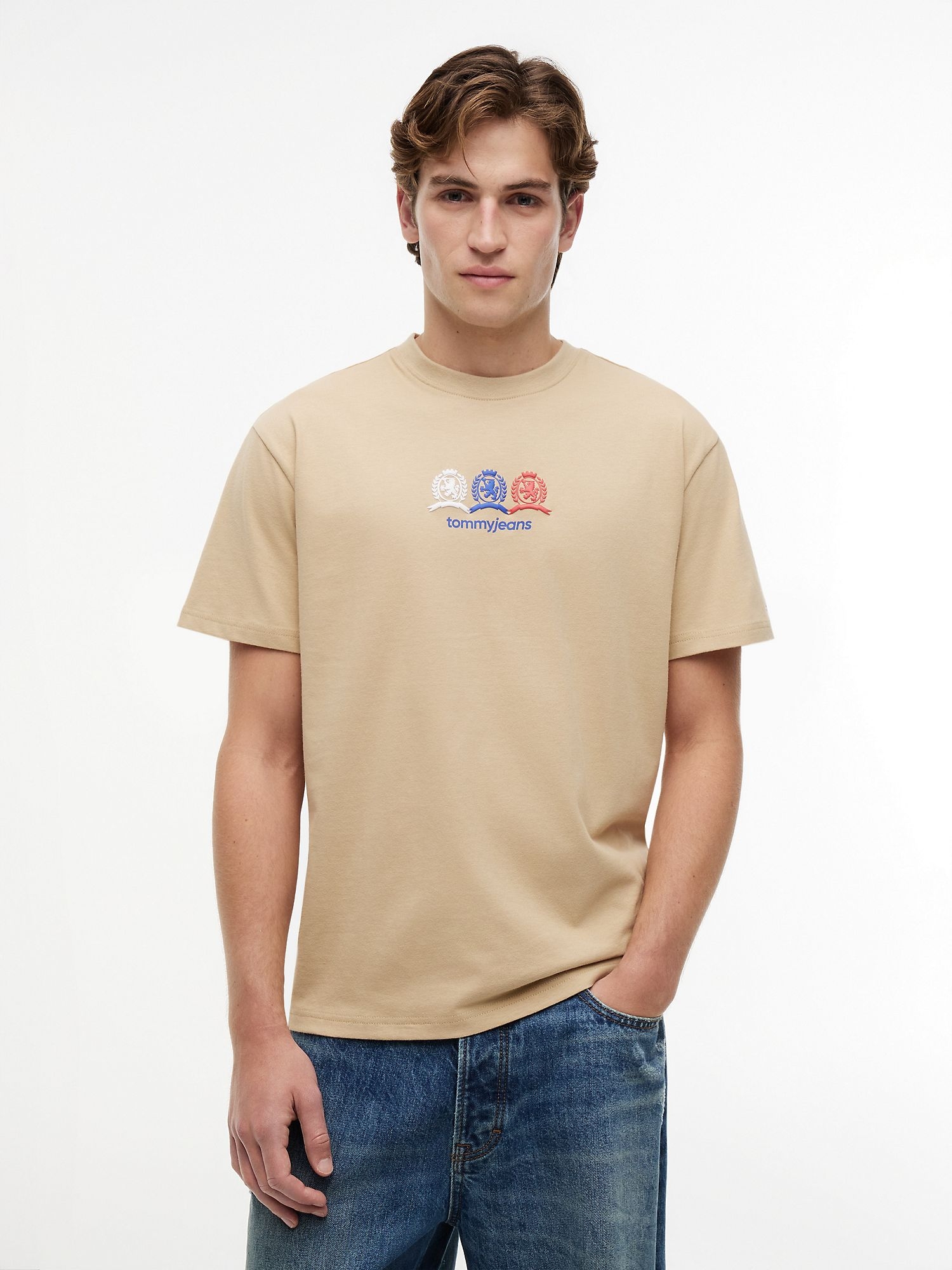 Футболка Tommy Jeans Multi-Crest Logo Beige