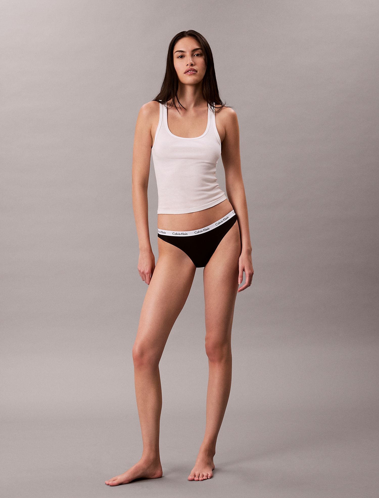Женские трусы-бикини Calvin Klein Carousel Cotton Stretch Rib Powder Pink Multi
