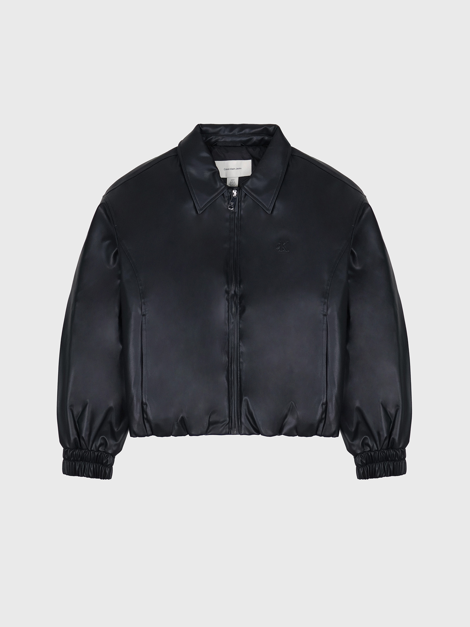 Бомбер Calvin Klein Faux Leather Insulated Black