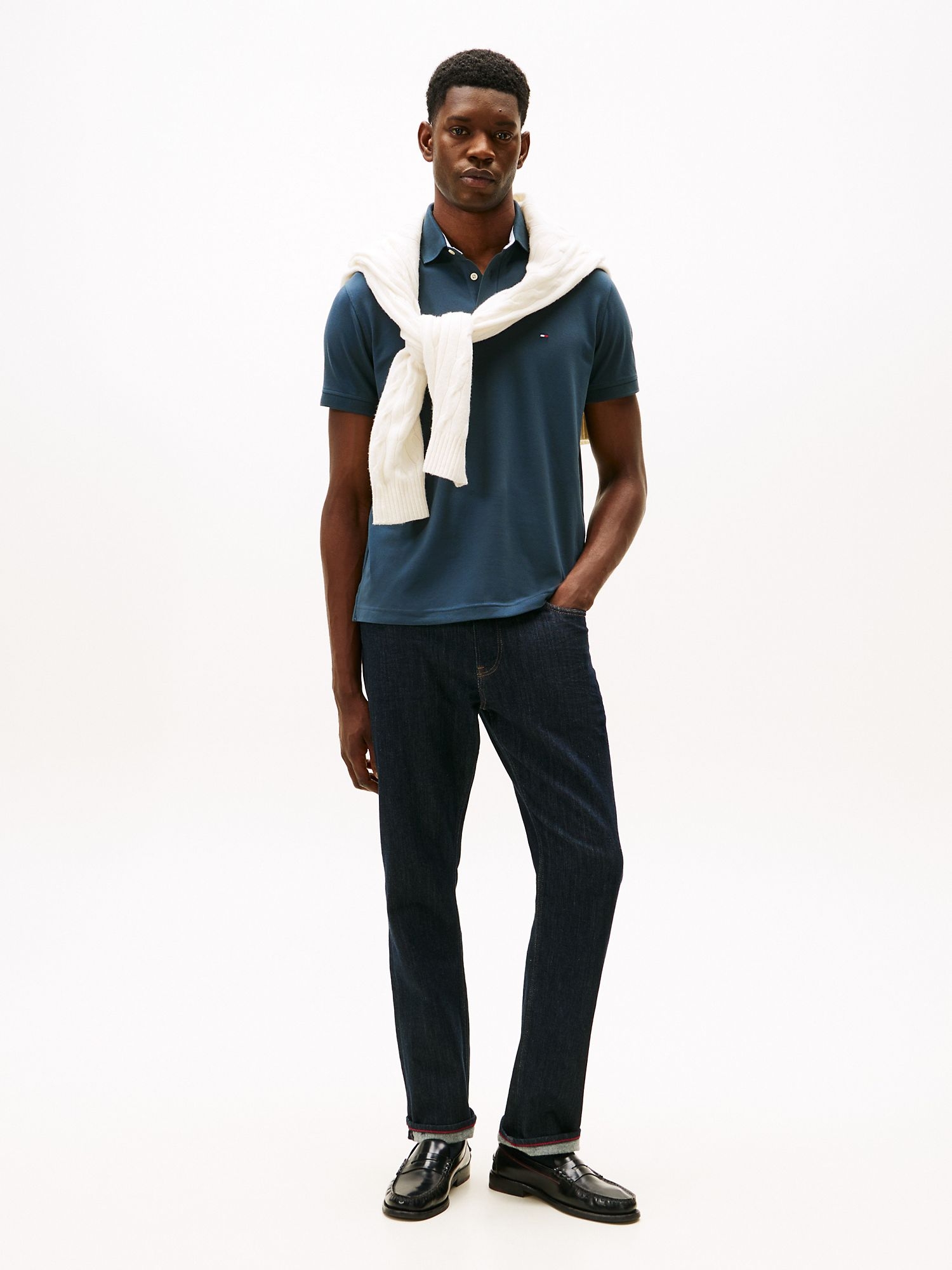 Поло Tommy Hilfiger Regular Fit Stretch Military Denim
