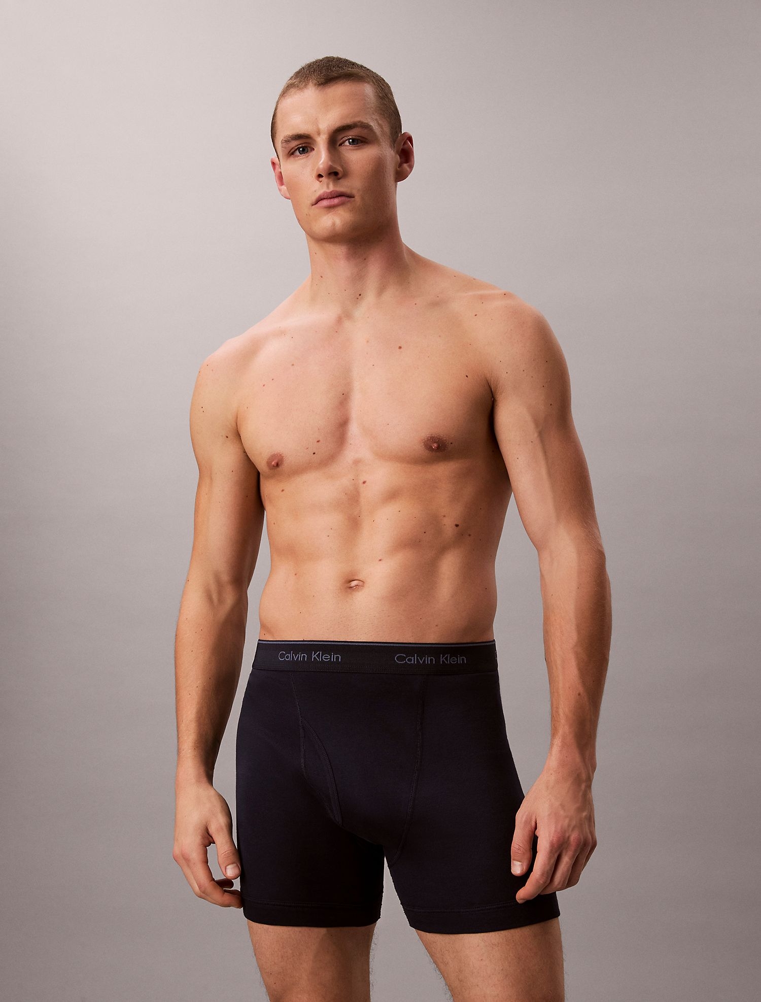 Мужские трусы боксеры-брифы Calvin Klein Cotton Classics Shoreline Multi