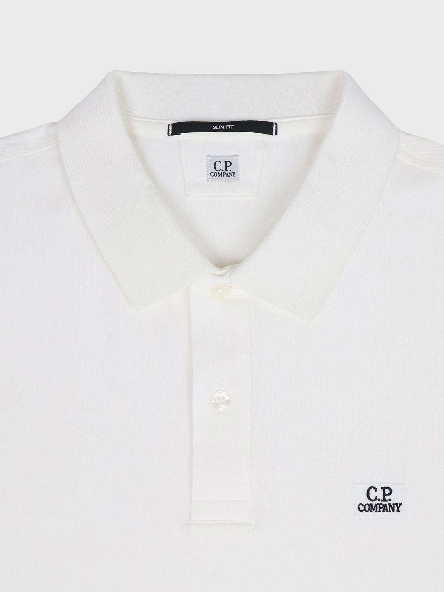Поло C.P. Company Stretch Piquet Slim White