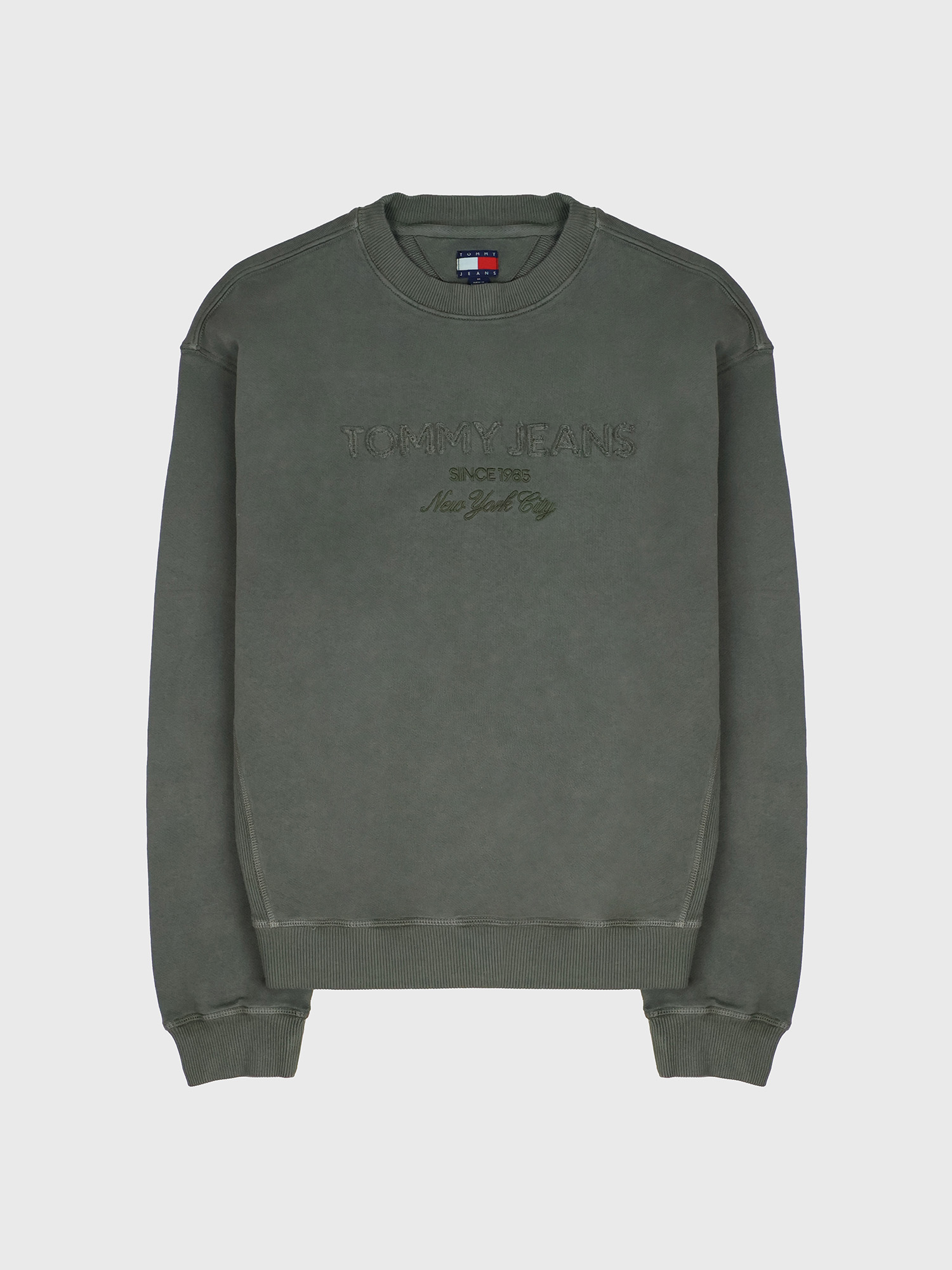 Свитшот Tommy Jeans Garment-Dyed Dark Greenery