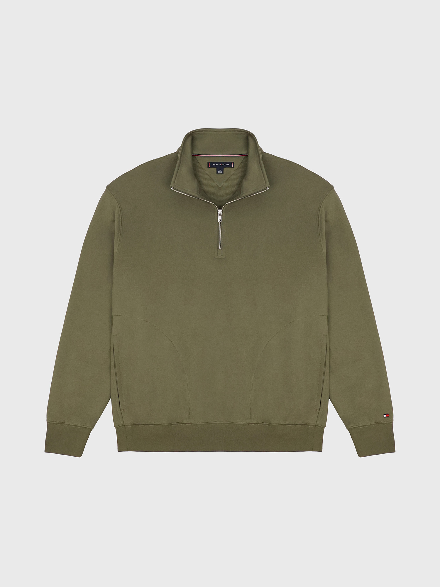 Свитшот на молнии Tommy Hilfiger Classic Quarter-Zip Utility Olive