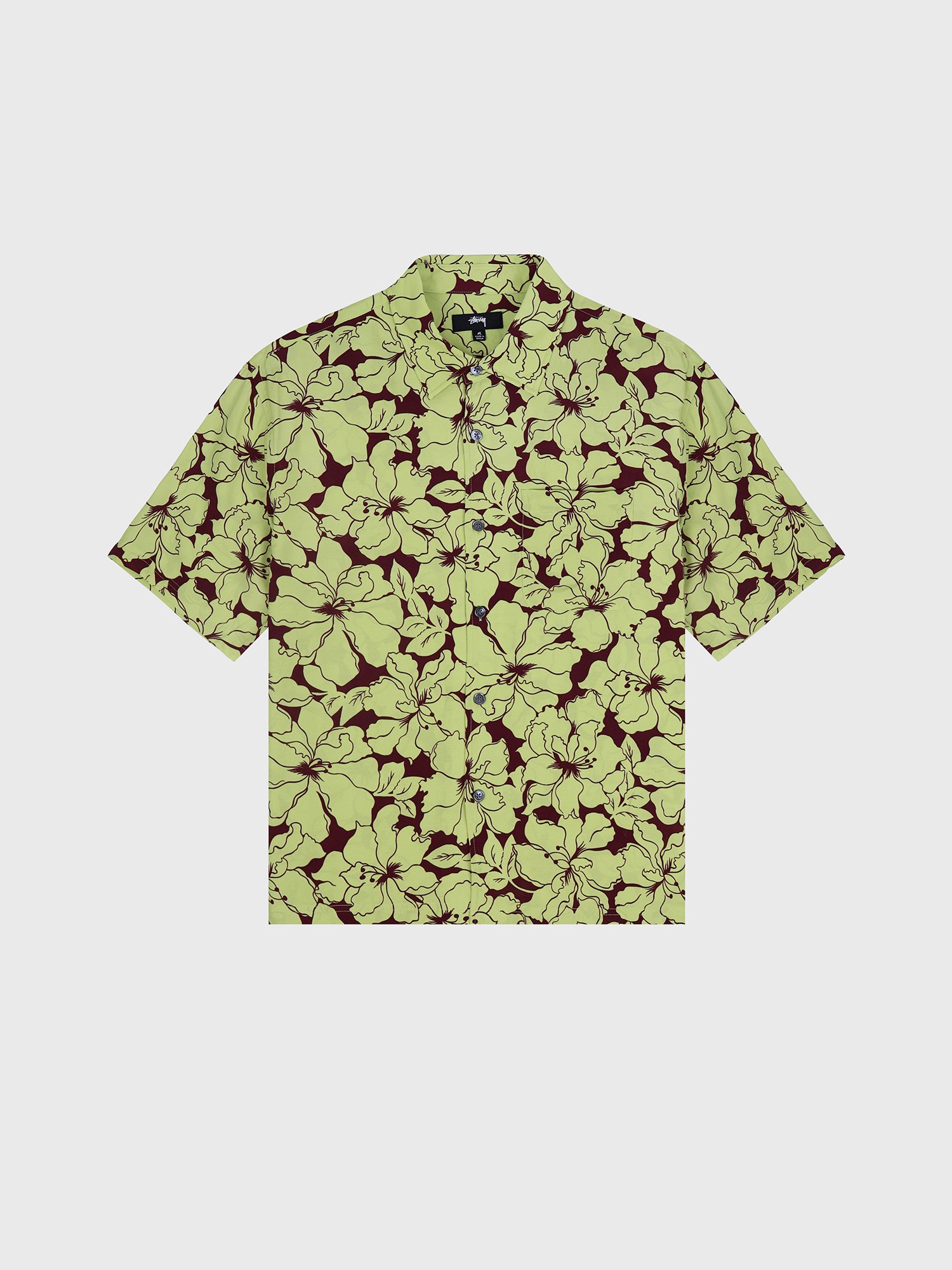 Рубашка Stussy Floral Hawaiian Lime