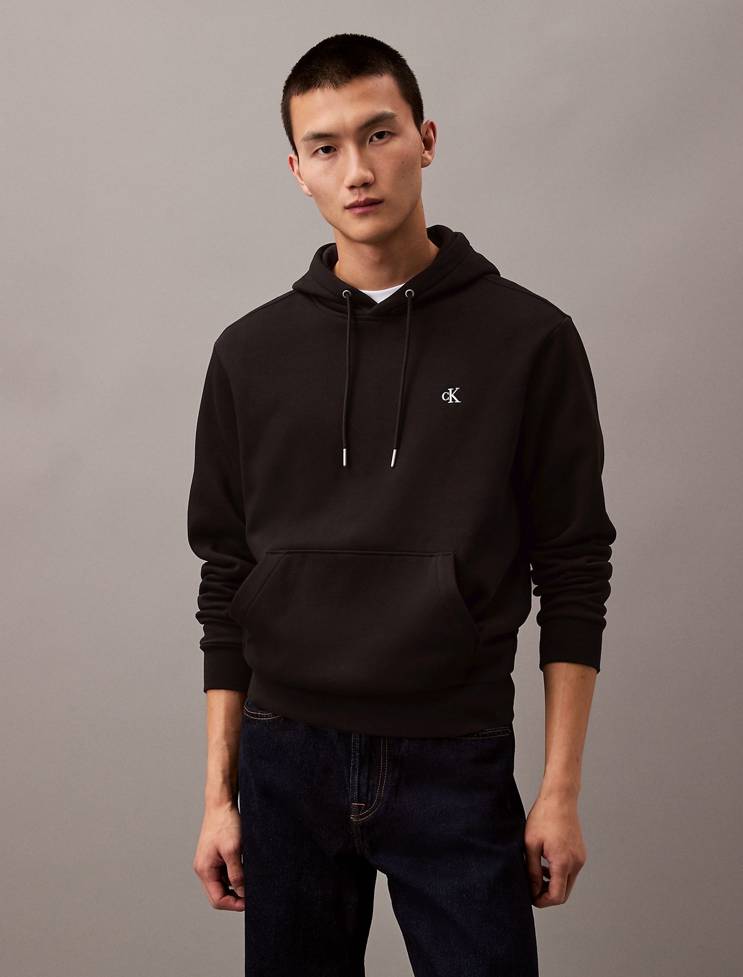 Худи Calvin Klein Archive Logo Fleece Drawstring Black Beauty