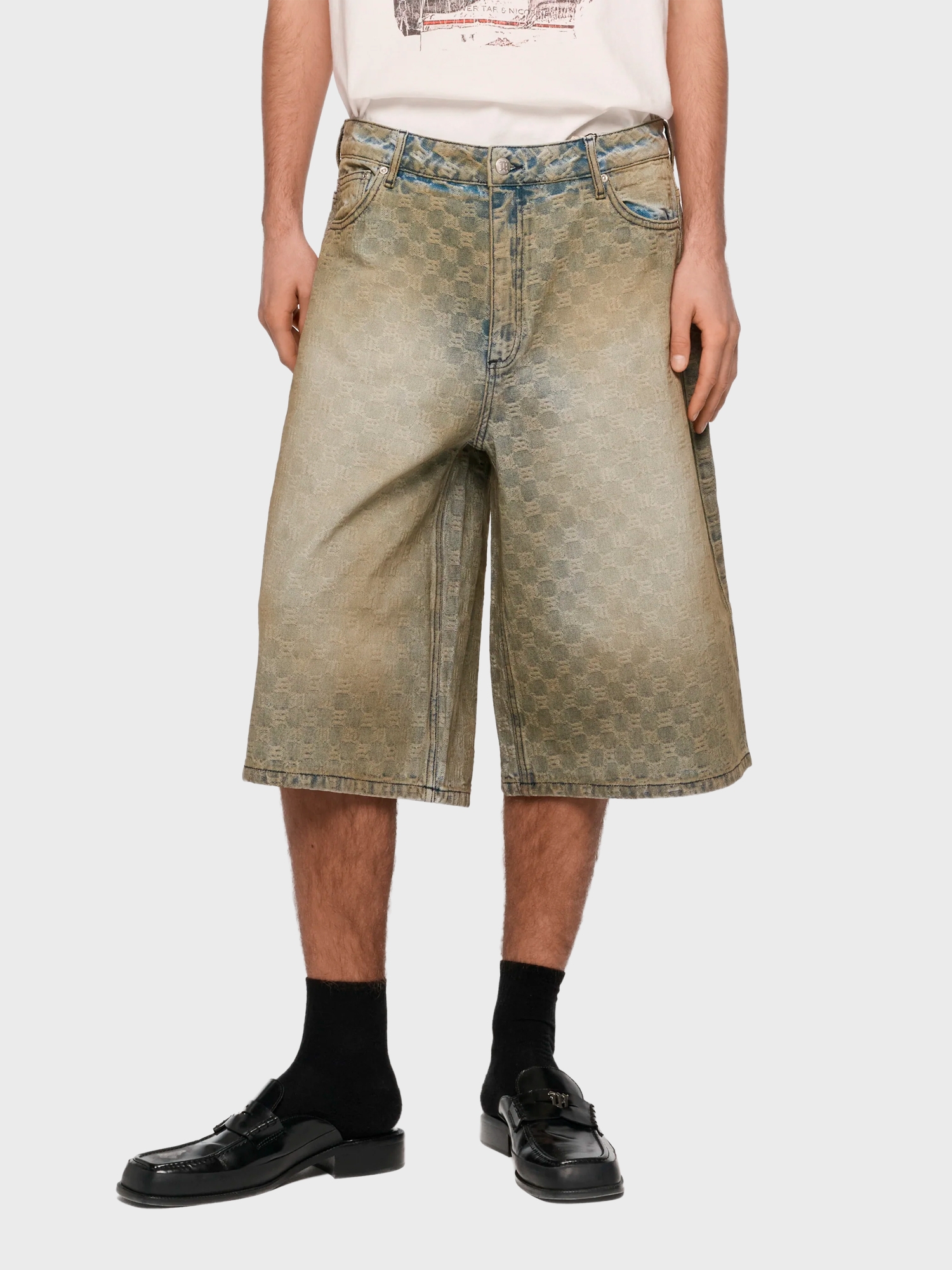 Шорты MISBHV Monogram Ocean Washed Denim Blue