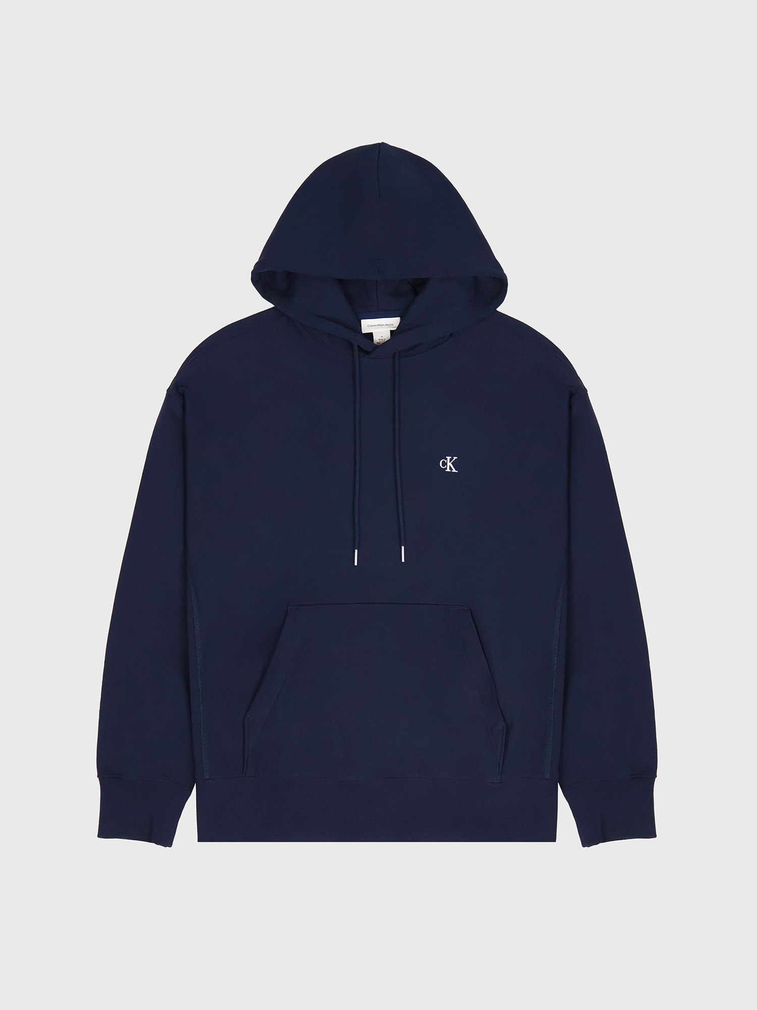 Худи Calvin Klein Premium Terry Relaxed Monogram Fleece Hoodie Dark Sapphire