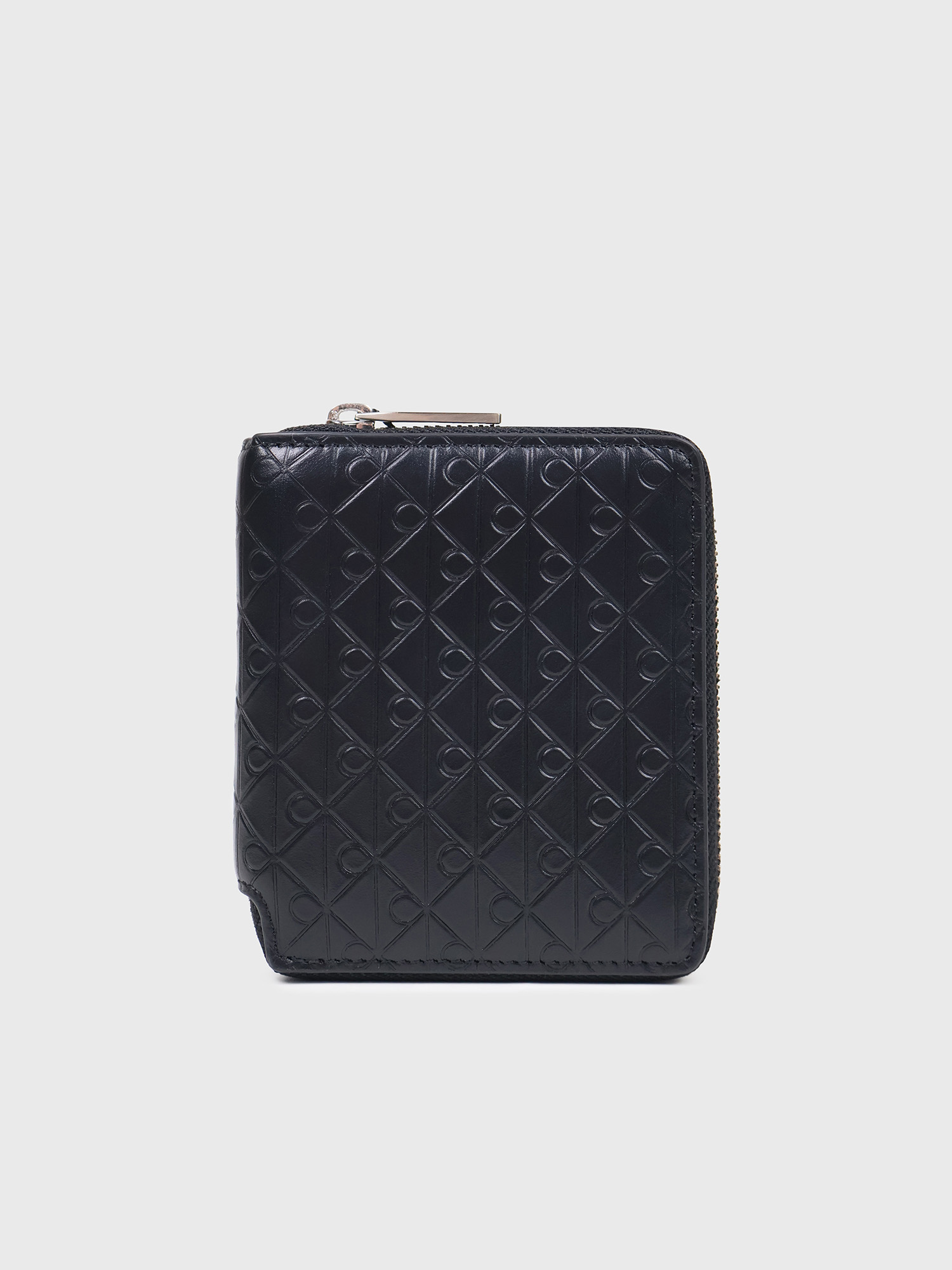 Кошелек Calvin Klein Embossed Allover Emblem Logo Zip Wallet Black